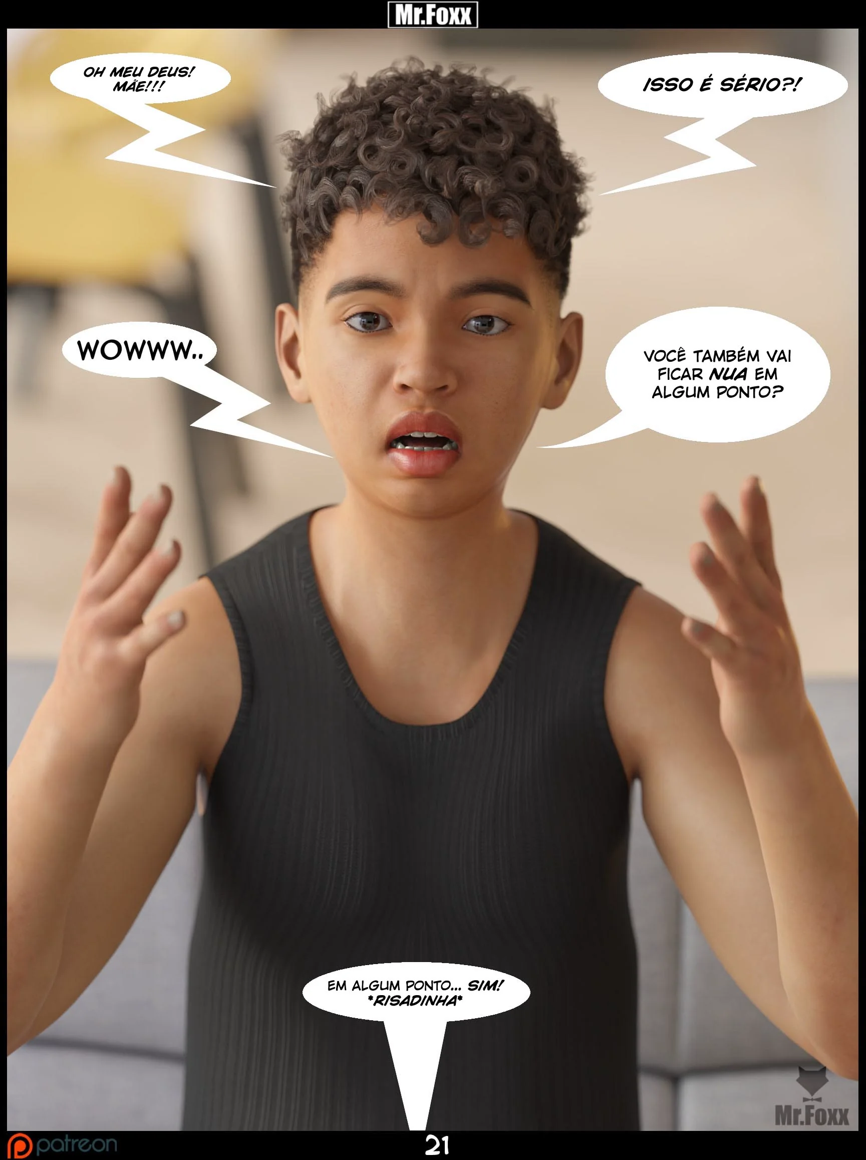 Mamãe Safada e o Filhão Preguiçoso: Troca de Favores bem Picantes em Hentai HQ Brasileiro