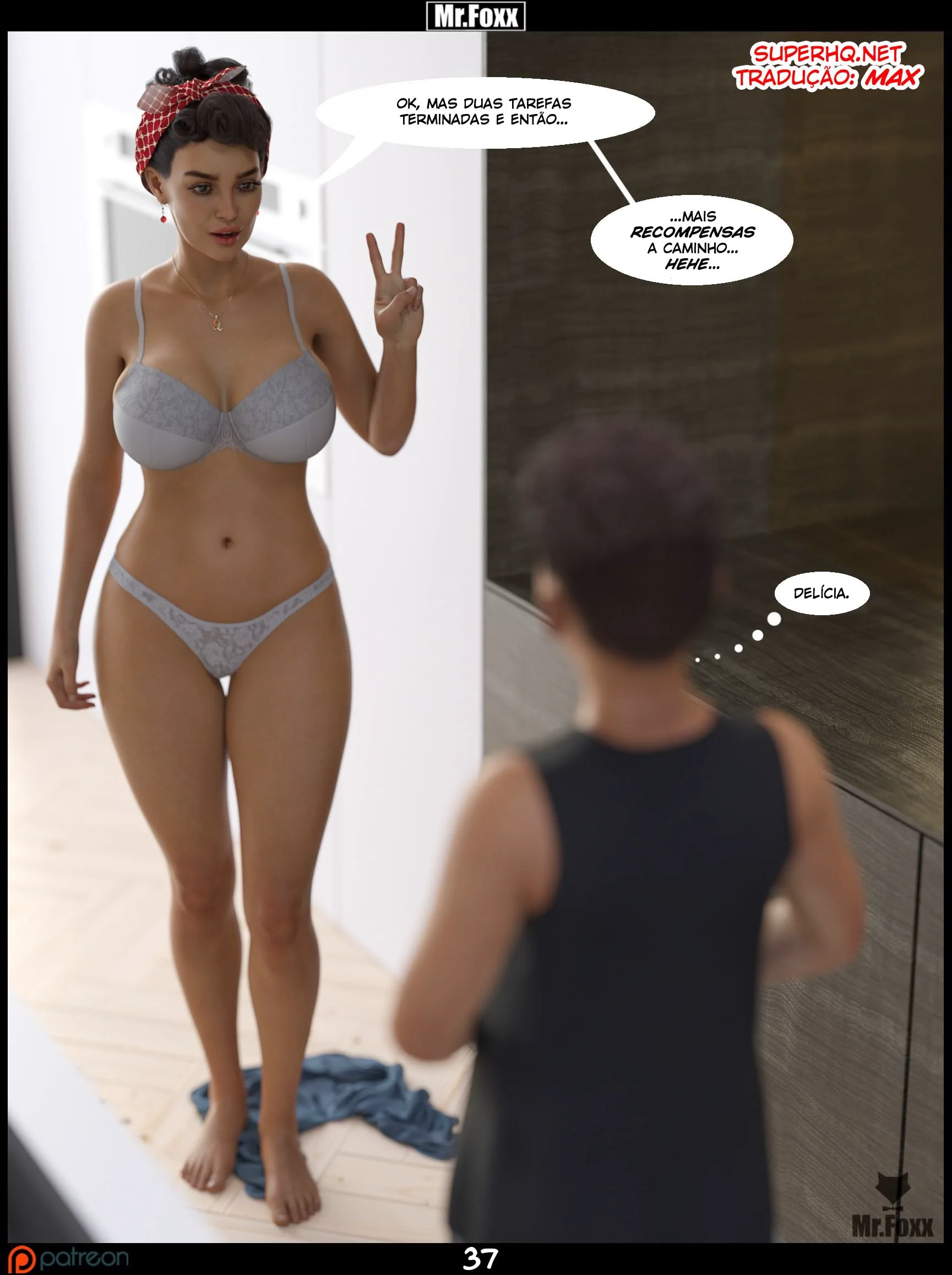 Mamãe Safada e o Filhão Preguiçoso: Troca de Favores bem Picantes em Hentai HQ Brasileiro