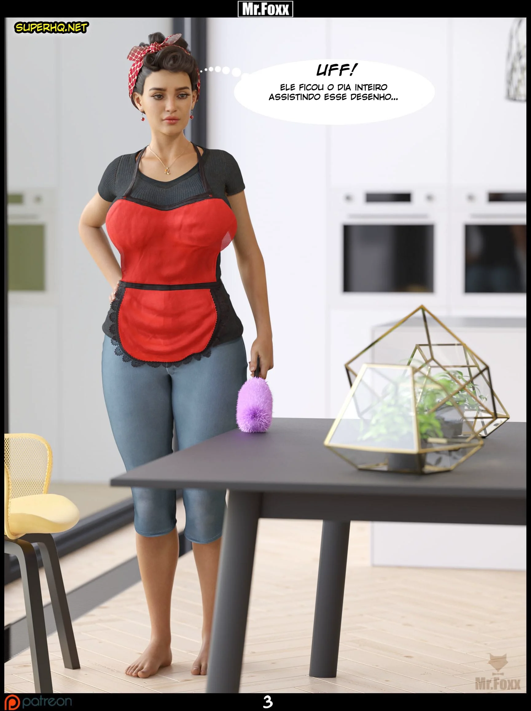 Mamãe Safada e o Filhão Preguiçoso: Troca de Favores bem Picantes em Hentai HQ Brasileiro