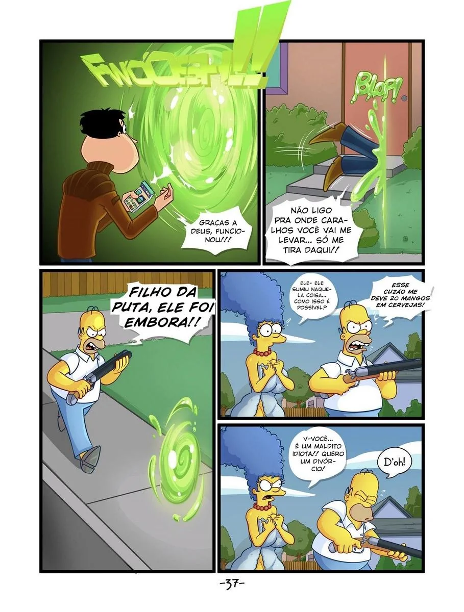 Marge e Quagmire: A Piranha da Família Simpsons em Hentai HQ Brasileiro