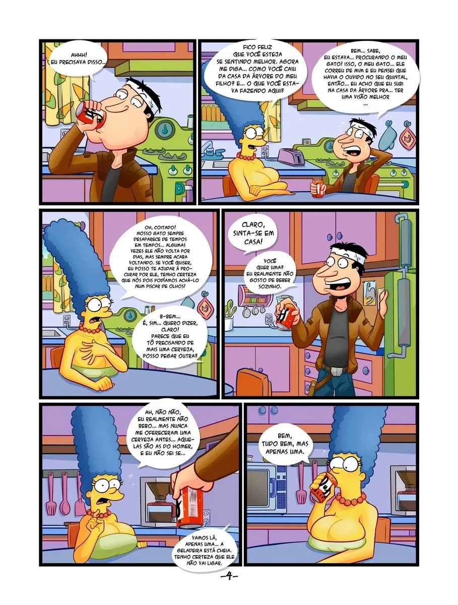 Marge e Quagmire: A Piranha da Família Simpsons em Hentai HQ Brasileiro