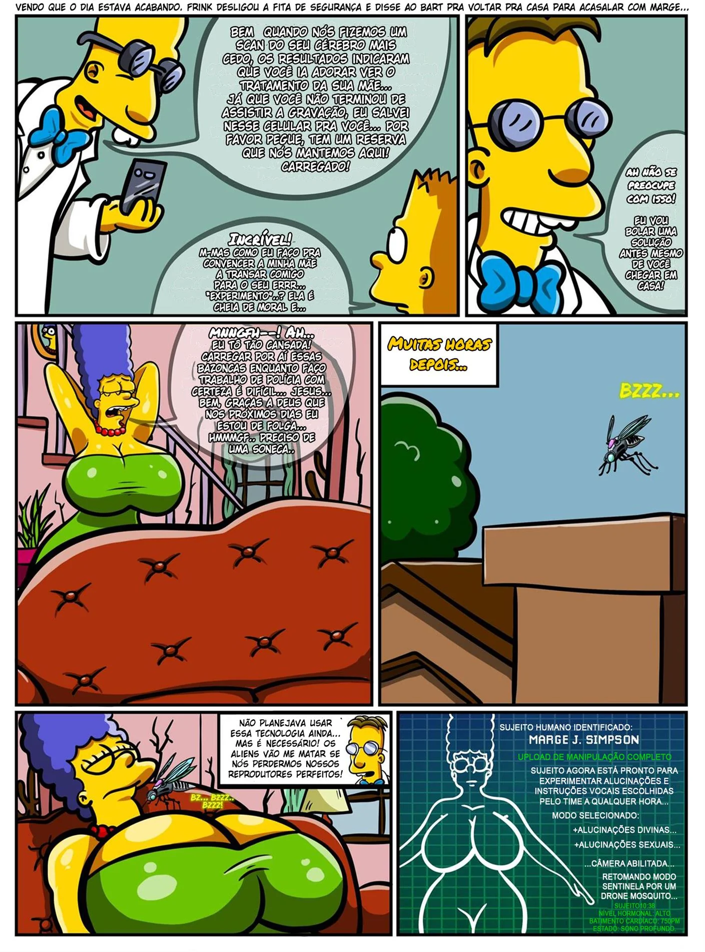 Marge Piranha Leva Rola do Vizinho em Hentai HQ dos Simpsons