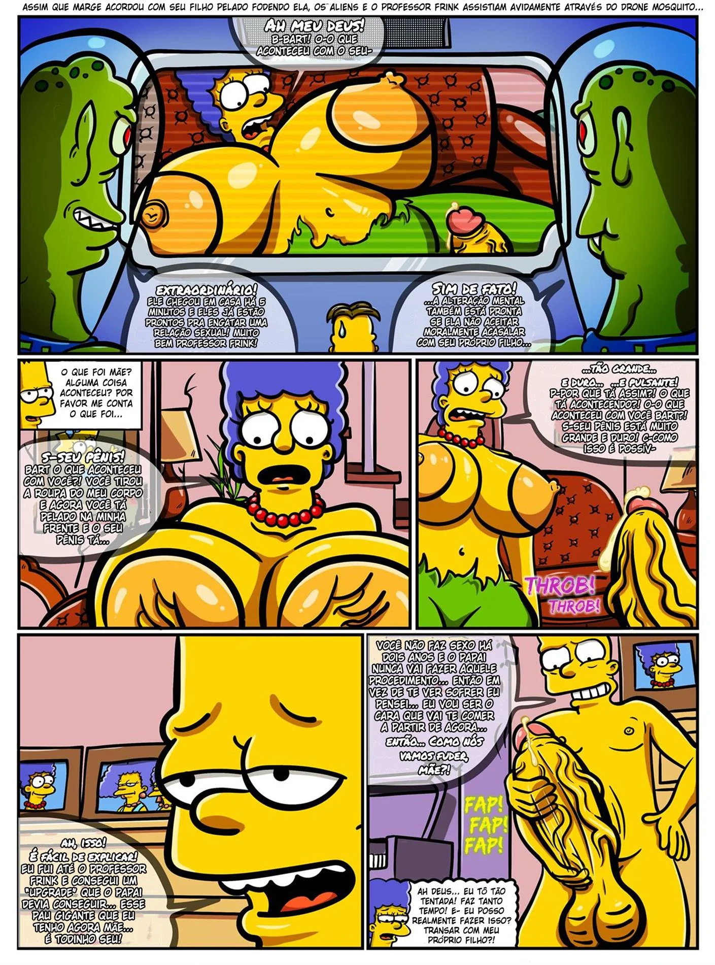 Marge Piranha Leva Rola do Vizinho em Hentai HQ dos Simpsons
