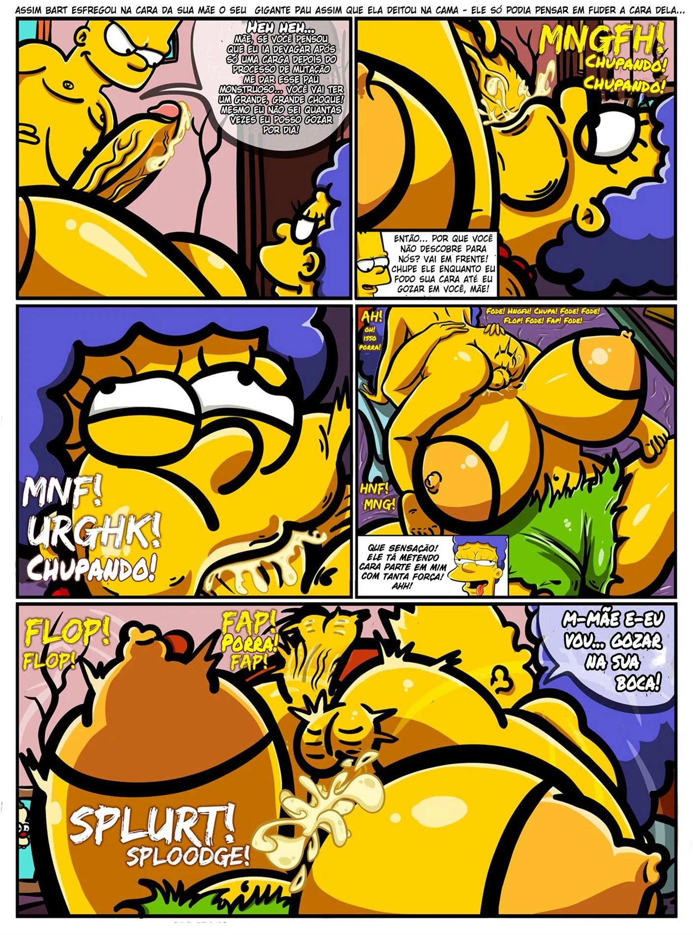 Marge Piranha Leva Rola do Vizinho em Hentai HQ dos Simpsons