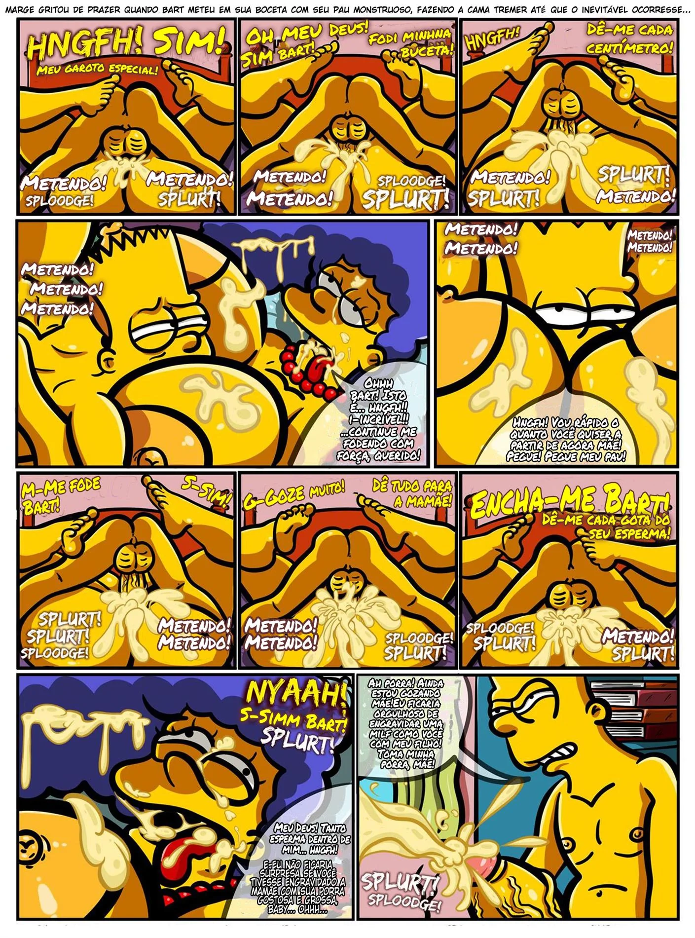 Marge Piranha Leva Rola do Vizinho em Hentai HQ dos Simpsons