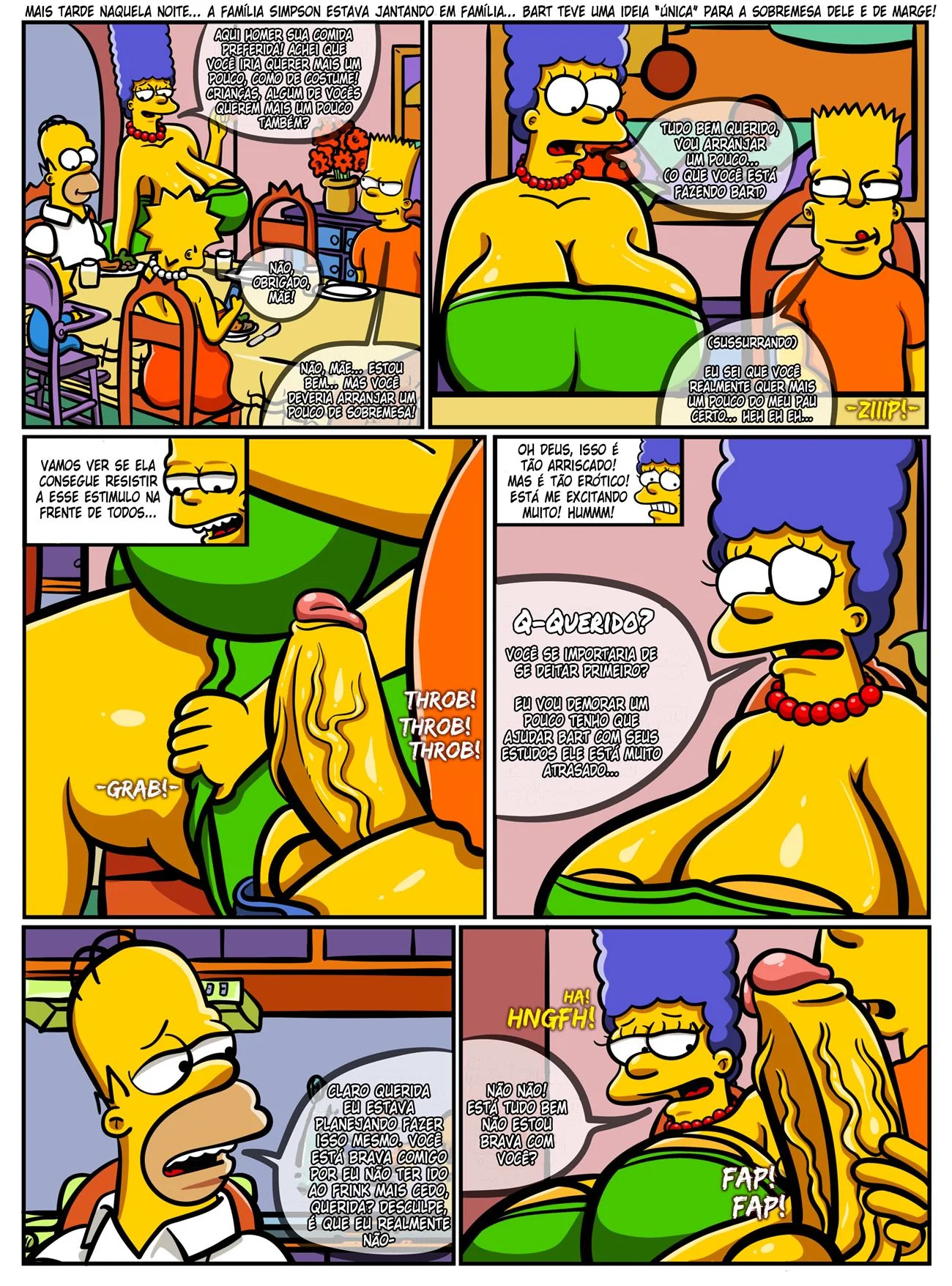 Marge Piranha Leva Rola do Vizinho em Hentai HQ dos Simpsons