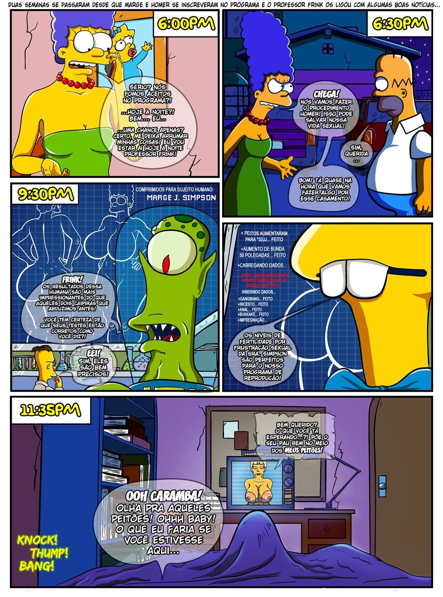 Marge Piranha Leva Rola do Vizinho em Hentai HQ dos Simpsons