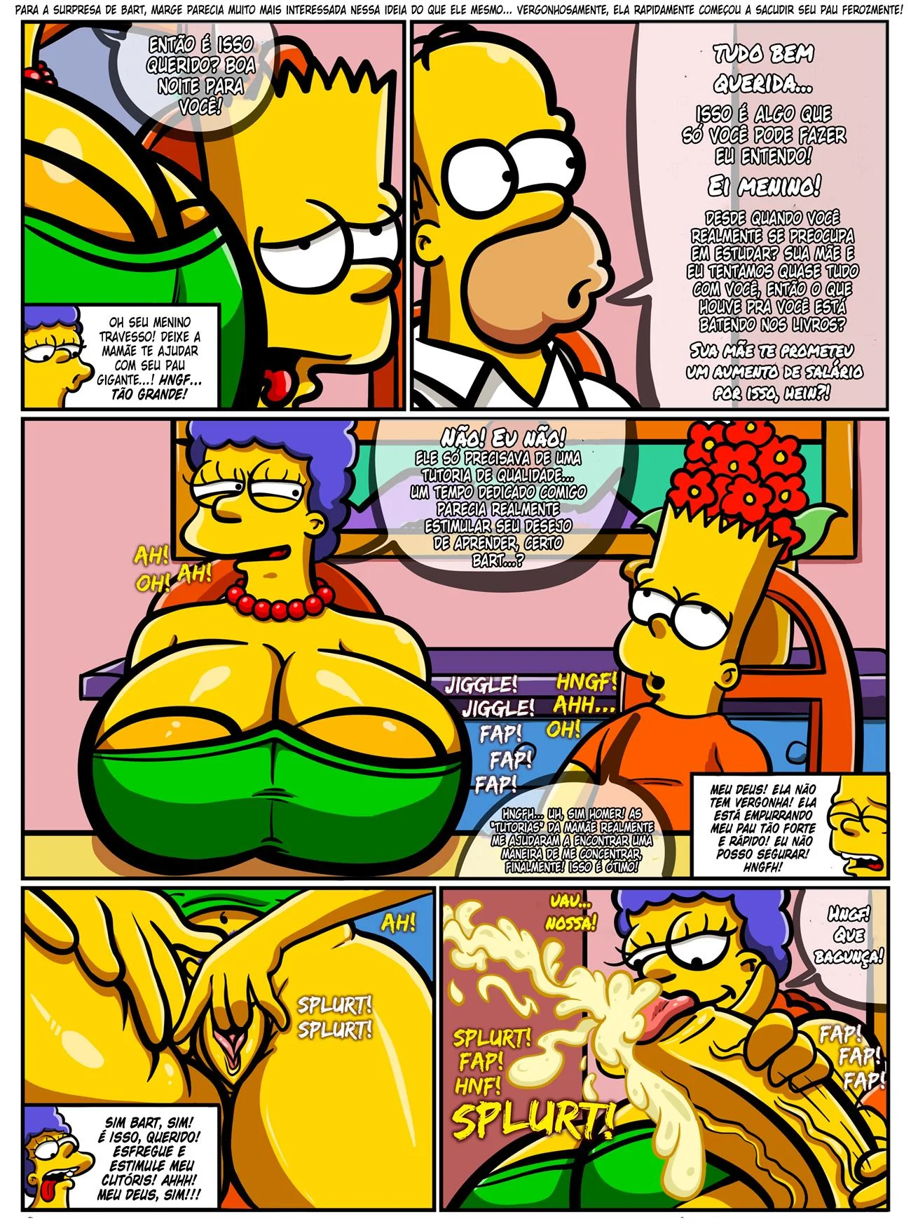 Marge Piranha Leva Rola do Vizinho em Hentai HQ dos Simpsons
