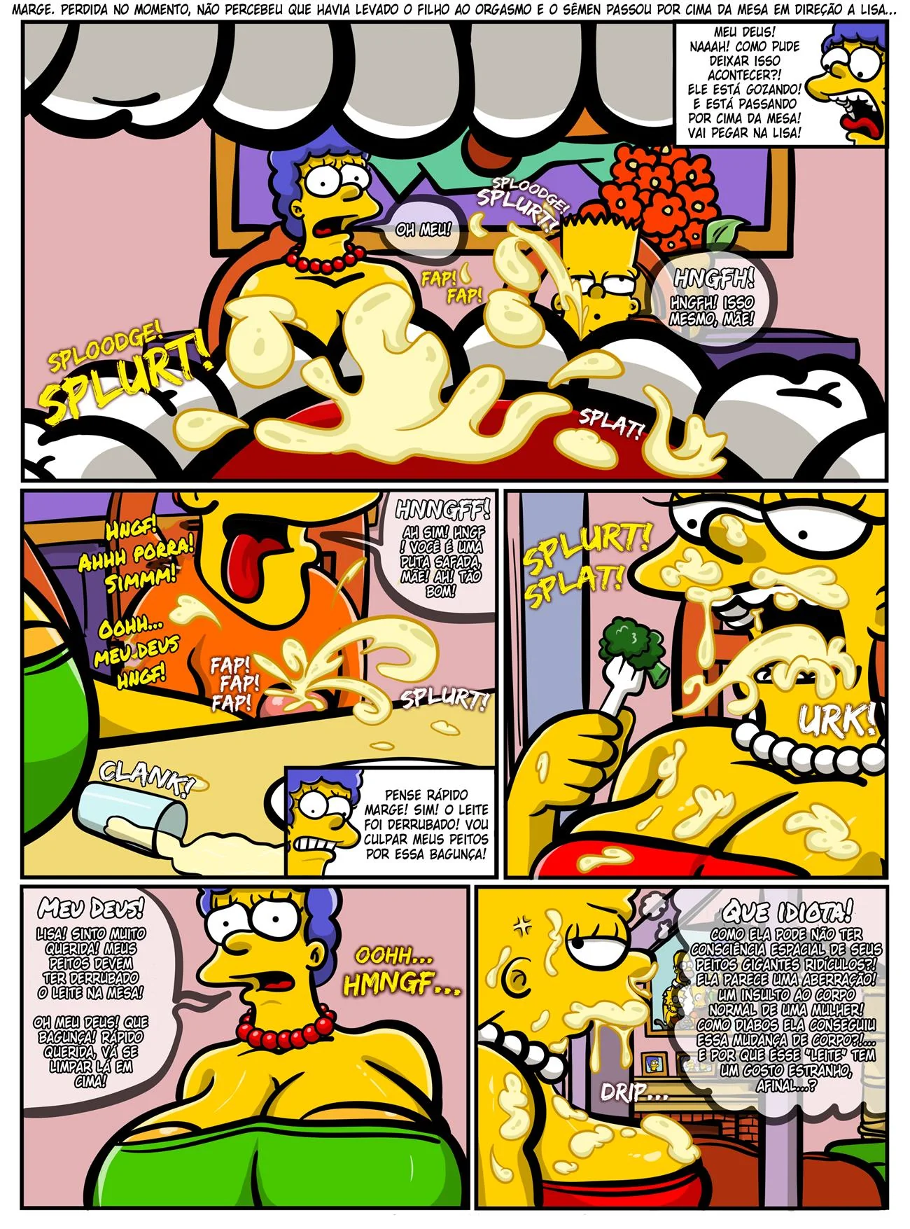 Marge Piranha Leva Rola do Vizinho em Hentai HQ dos Simpsons
