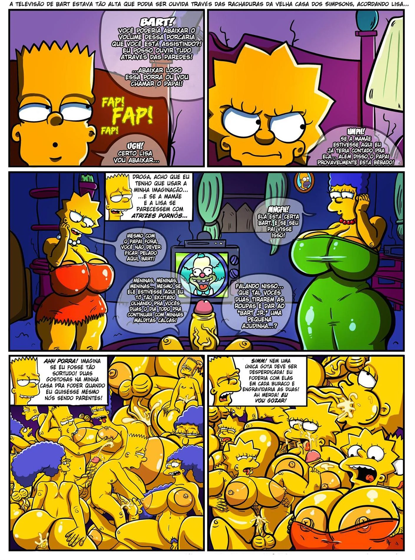 Marge Piranha Leva Rola do Vizinho em Hentai HQ dos Simpsons