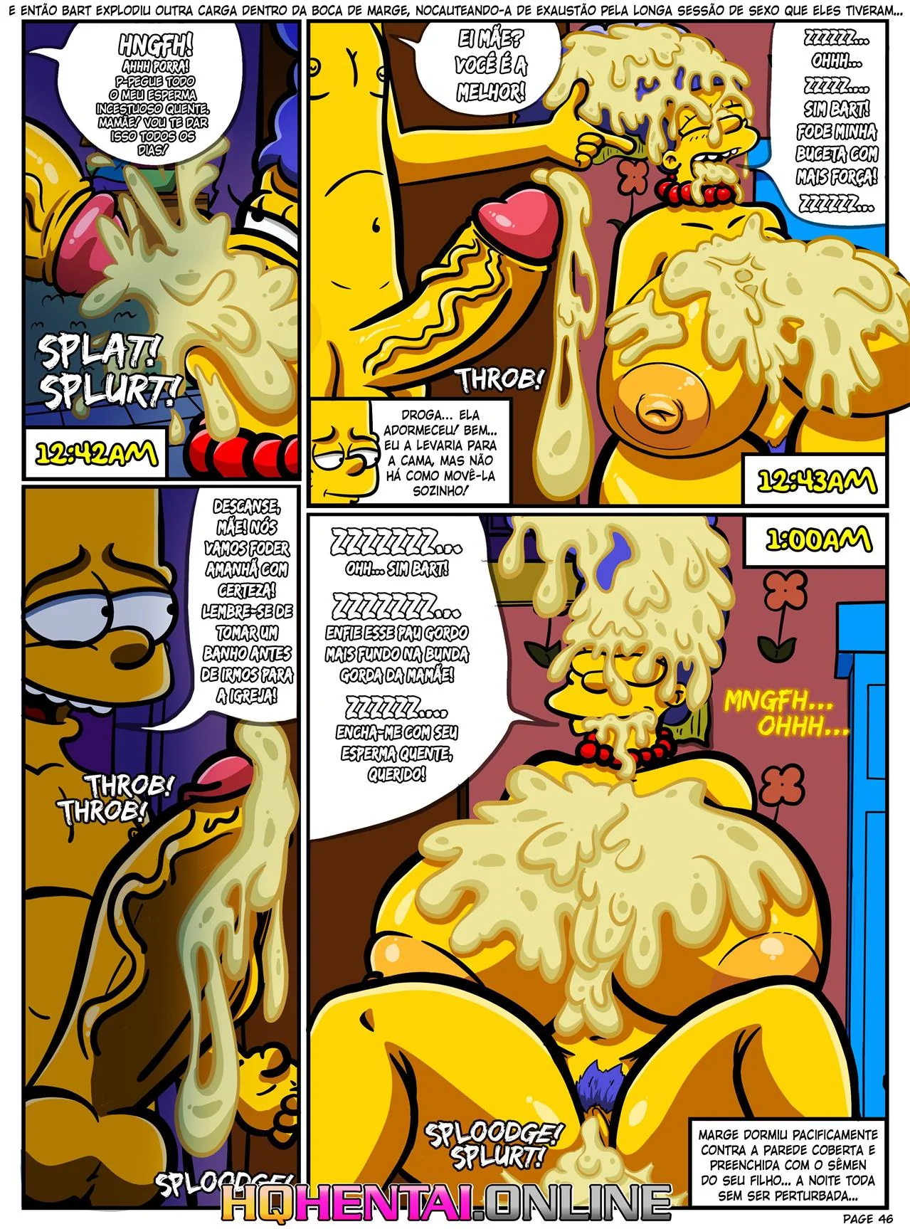 Marge Piranha Leva Rola do Vizinho em Hentai HQ dos Simpsons