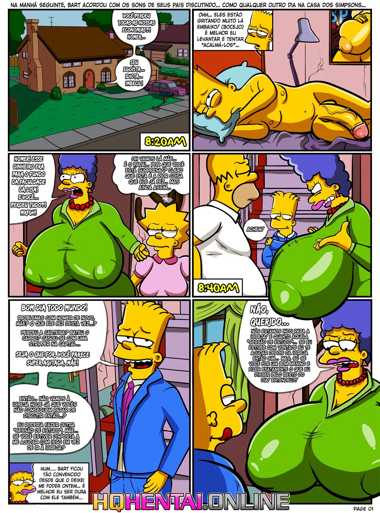 Marge Simpson: Piranha Insatisfeita em Hentai HQ Brasileiro