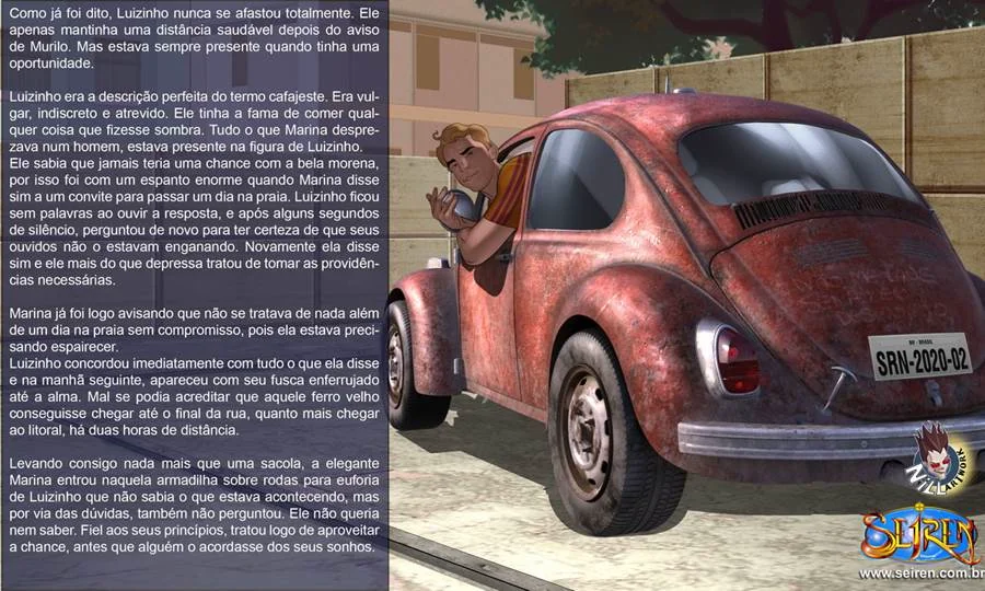 Marina Motivada Dupla Penetração: Piranha Encara duas Pirocas no Cu em Hentai HQ Brasileiro