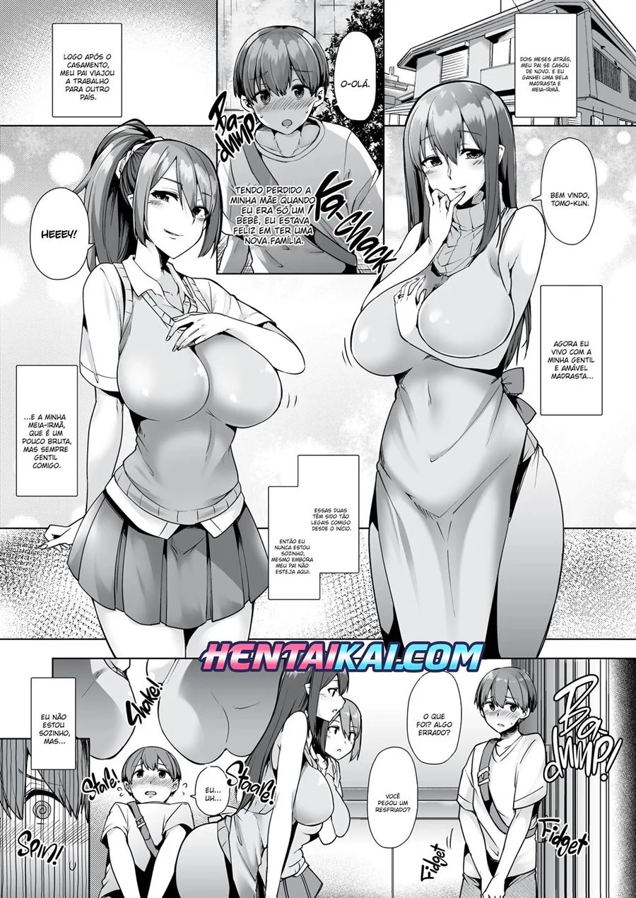 Meia Irmã Safada e Mamãe Piranhas: Flagrados pela Milf no Hentai HQ Brasileiro