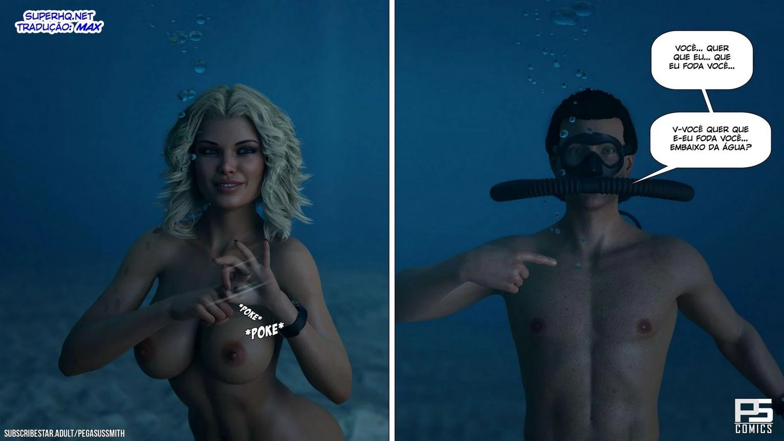 Mergulho Sem Roupa: A Excitação de Sandy em Hentai HQ Brasileiro Mergulho Sem Roupa: A Excitação de Sandy em Hentai HQ Brasileiro