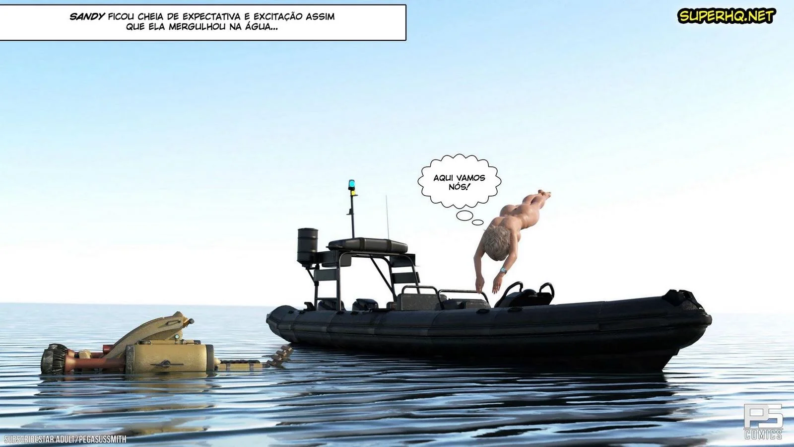 Mergulho Sem Roupa: A Excitação de Sandy em Hentai HQ Brasileiro Mergulho Sem Roupa: A Excitação de Sandy em Hentai HQ Brasileiro
