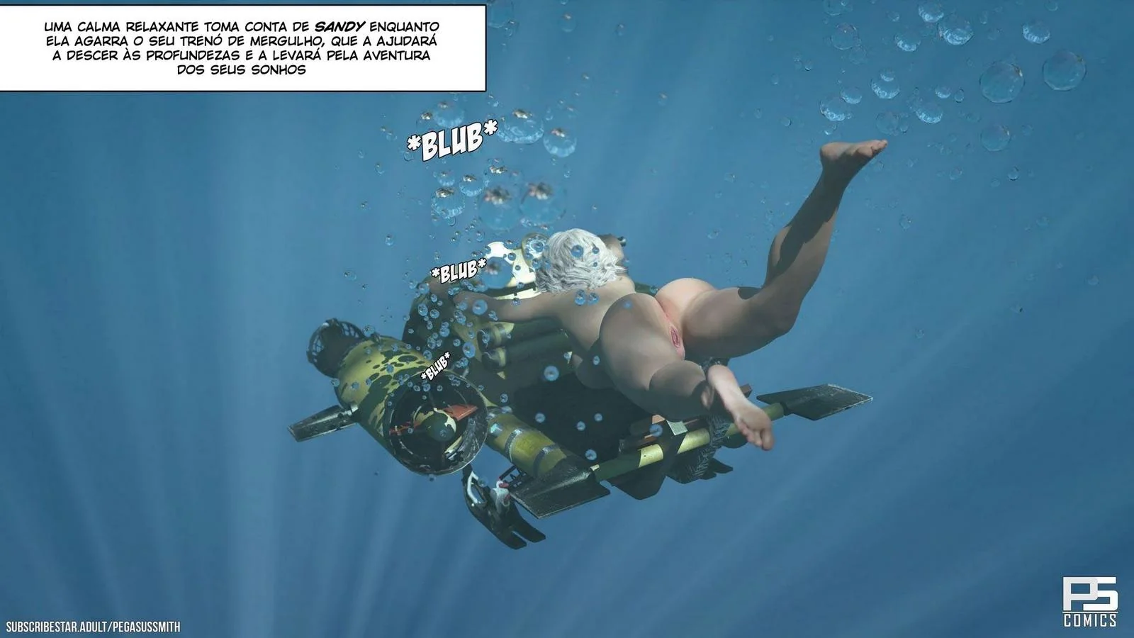 Mergulho Sem Roupa: A Excitação de Sandy em Hentai HQ Brasileiro Mergulho Sem Roupa: A Excitação de Sandy em Hentai HQ Brasileiro