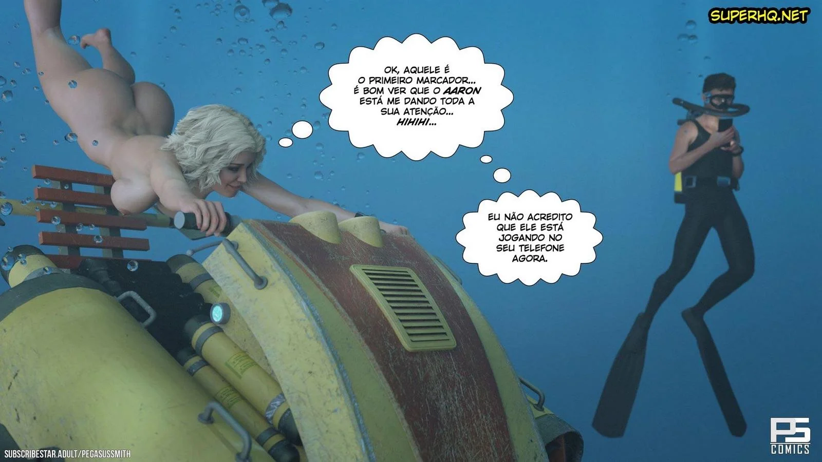 Mergulho Sem Roupa: A Excitação de Sandy em Hentai HQ Brasileiro Mergulho Sem Roupa: A Excitação de Sandy em Hentai HQ Brasileiro