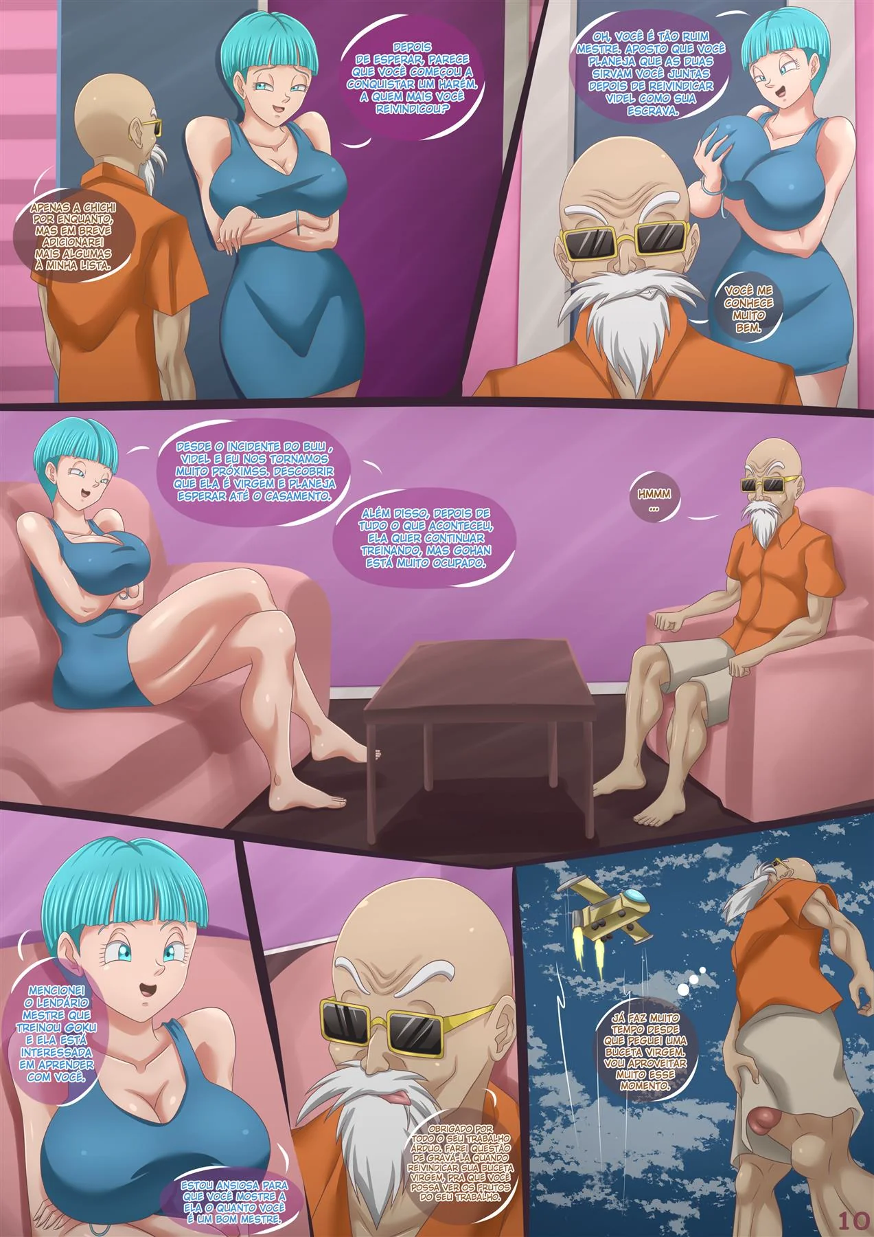 Mestre Kame e Suas Piranhas da Buceta Molhada em HQ Brasileiro