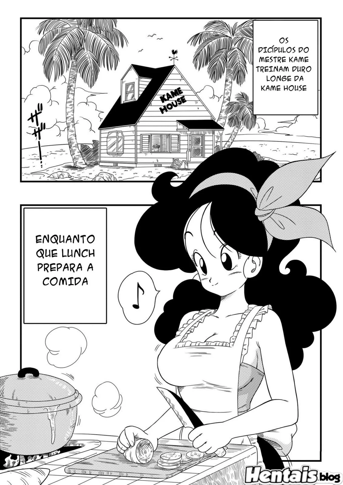Mestre Kame Socando sua Rola na Buceta da Lunch em Hentai HQ Brasileiro