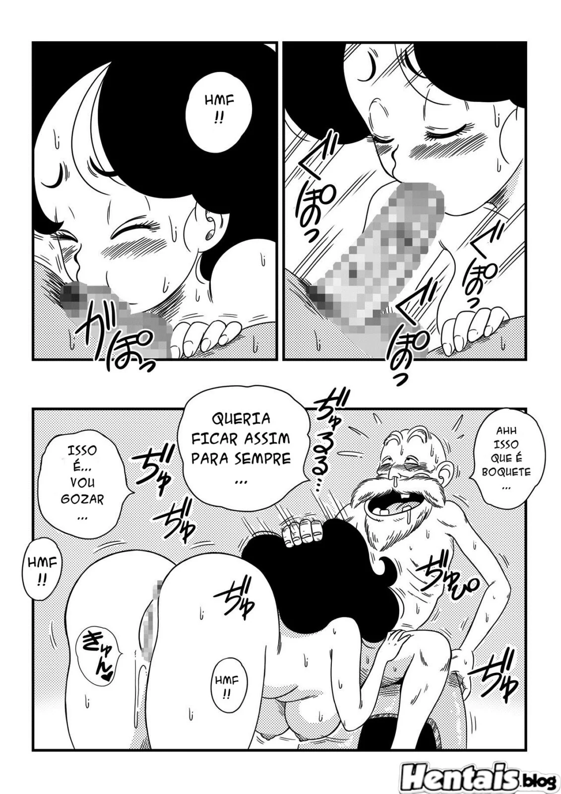 Mestre Kame Socando sua Rola na Buceta da Lunch em Hentai HQ Brasileiro