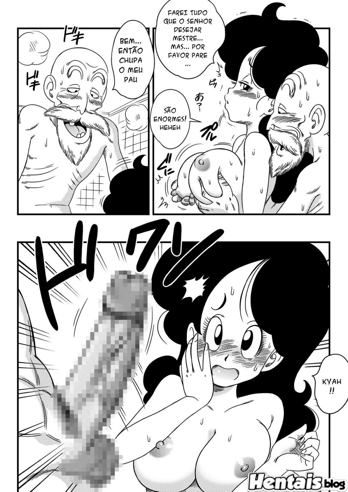 Mestre Kame Socando sua Rola na Buceta da Lunch em Hentai HQ Brasileiro