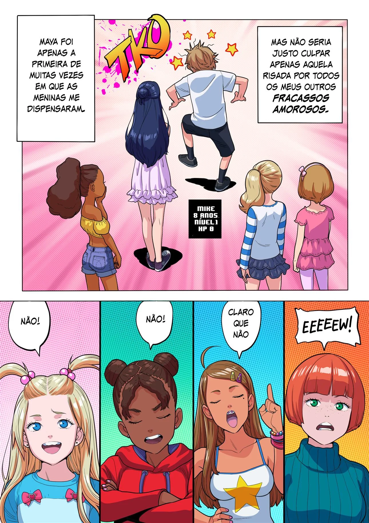 Mike e suas Aventuras para Perder o Cabaço - Em Hentai HQ Brasileiro