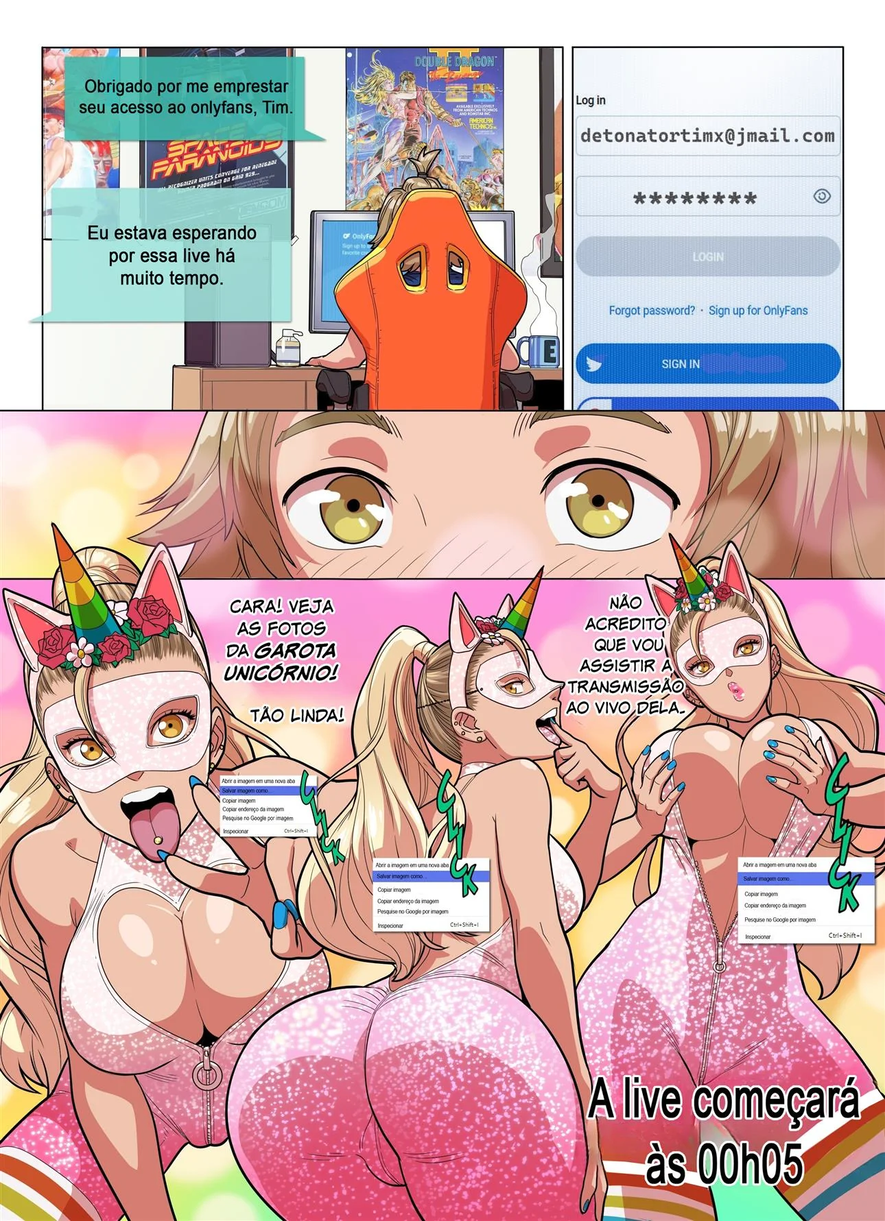 Mike e suas Aventuras para Perder o Cabaço - Em Hentai HQ Brasileiro