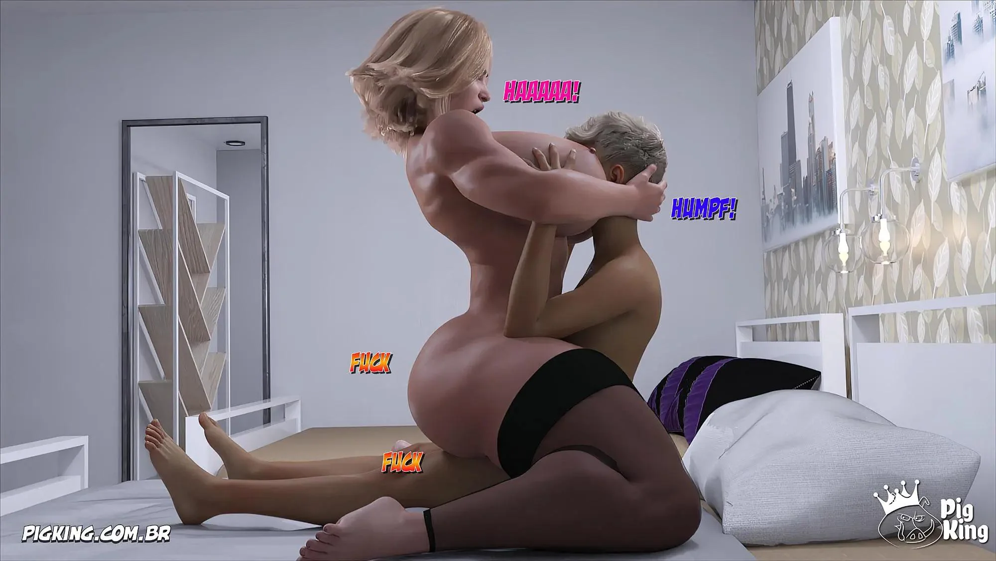 MILF viciada na pica gigante do filho safado - Gemendo alto em Hentai HQ Brasileiro