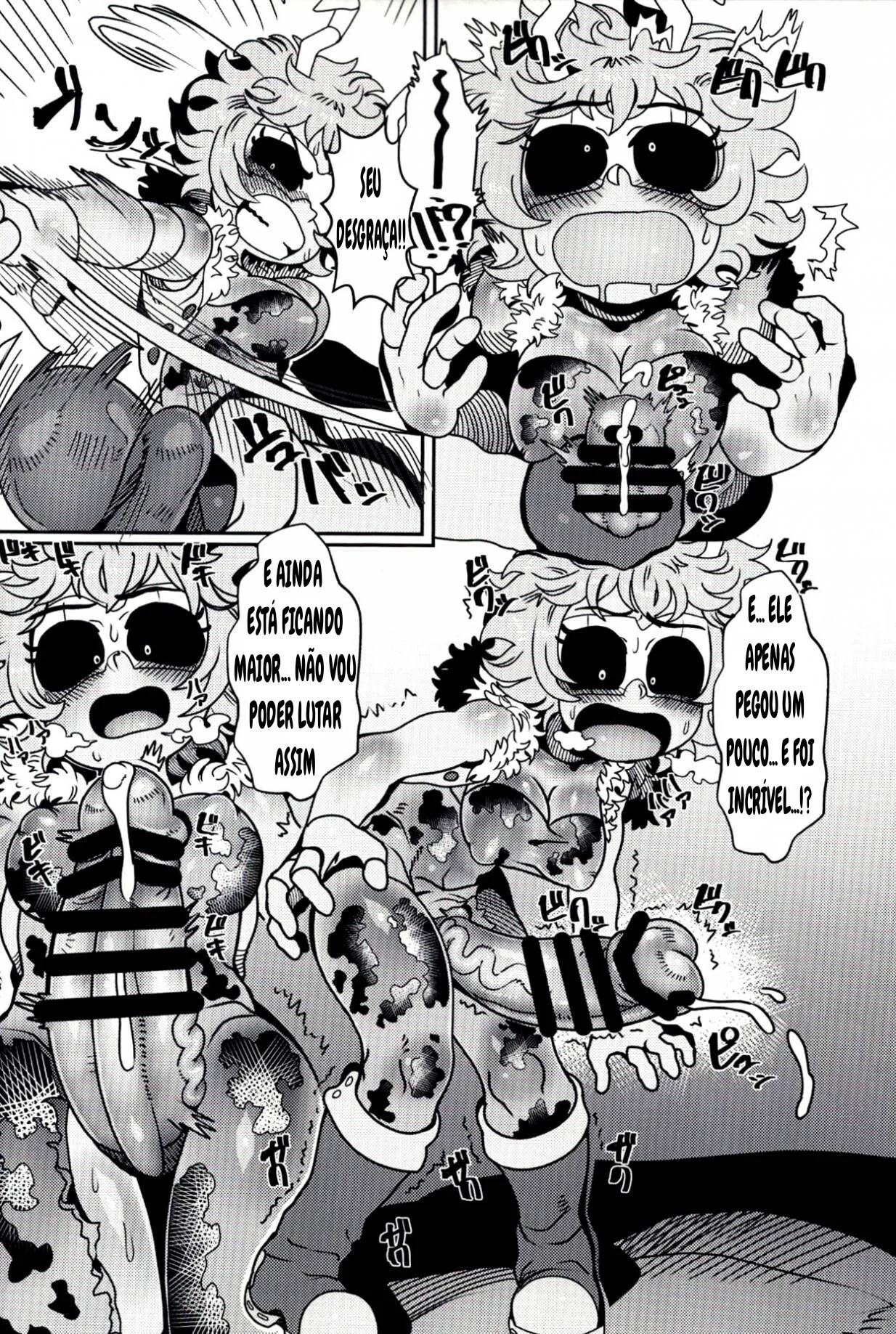 Mina Ashido contra o Vilão Abusador em My Hero Academia - Pica na Buceta da Piranha em Hentai HQ Brasileiro