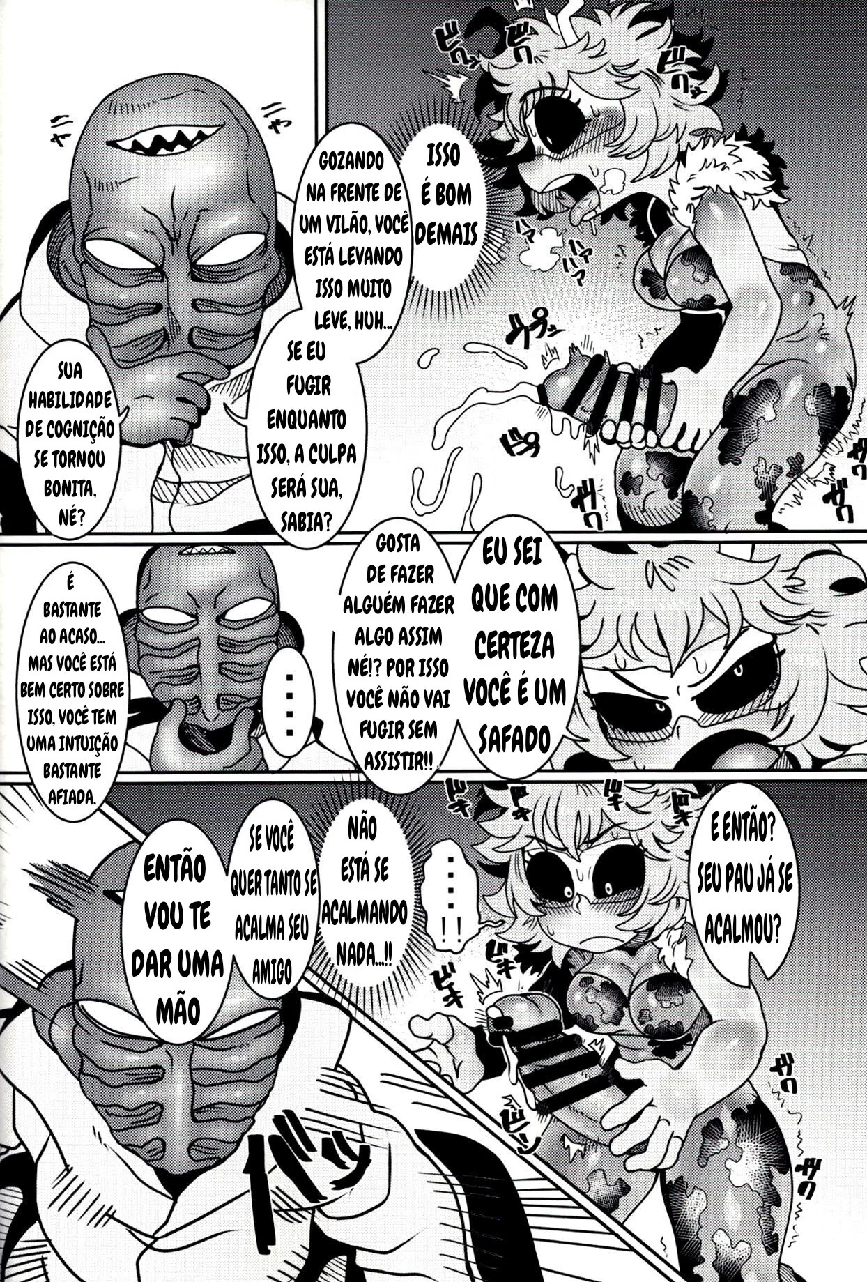 Mina Ashido contra o Vilão Abusador em My Hero Academia - Pica na Buceta da Piranha em Hentai HQ Brasileiro
