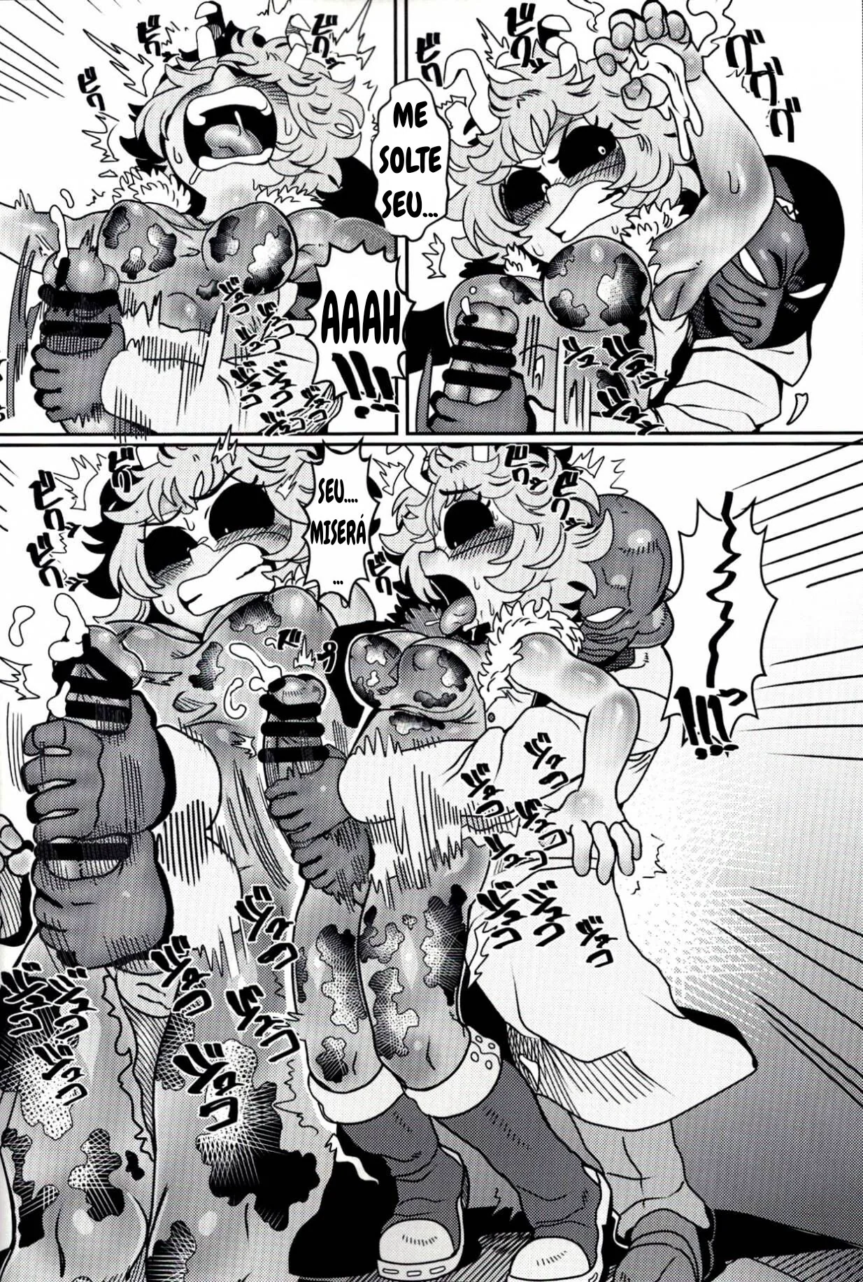 Mina Ashido contra o Vilão Abusador em My Hero Academia - Pica na Buceta da Piranha em Hentai HQ Brasileiro