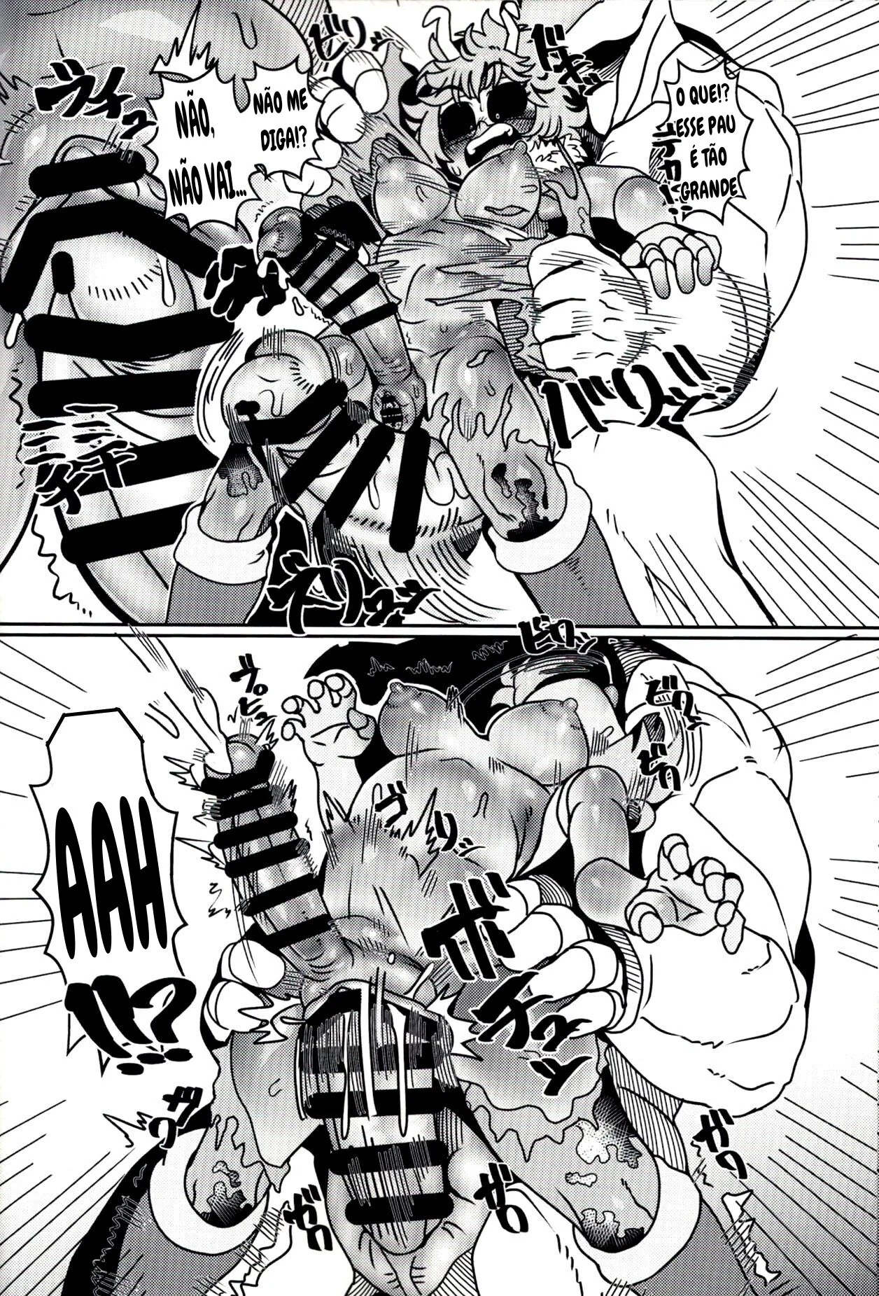 Mina Ashido contra o Vilão Abusador em My Hero Academia - Pica na Buceta da Piranha em Hentai HQ Brasileiro