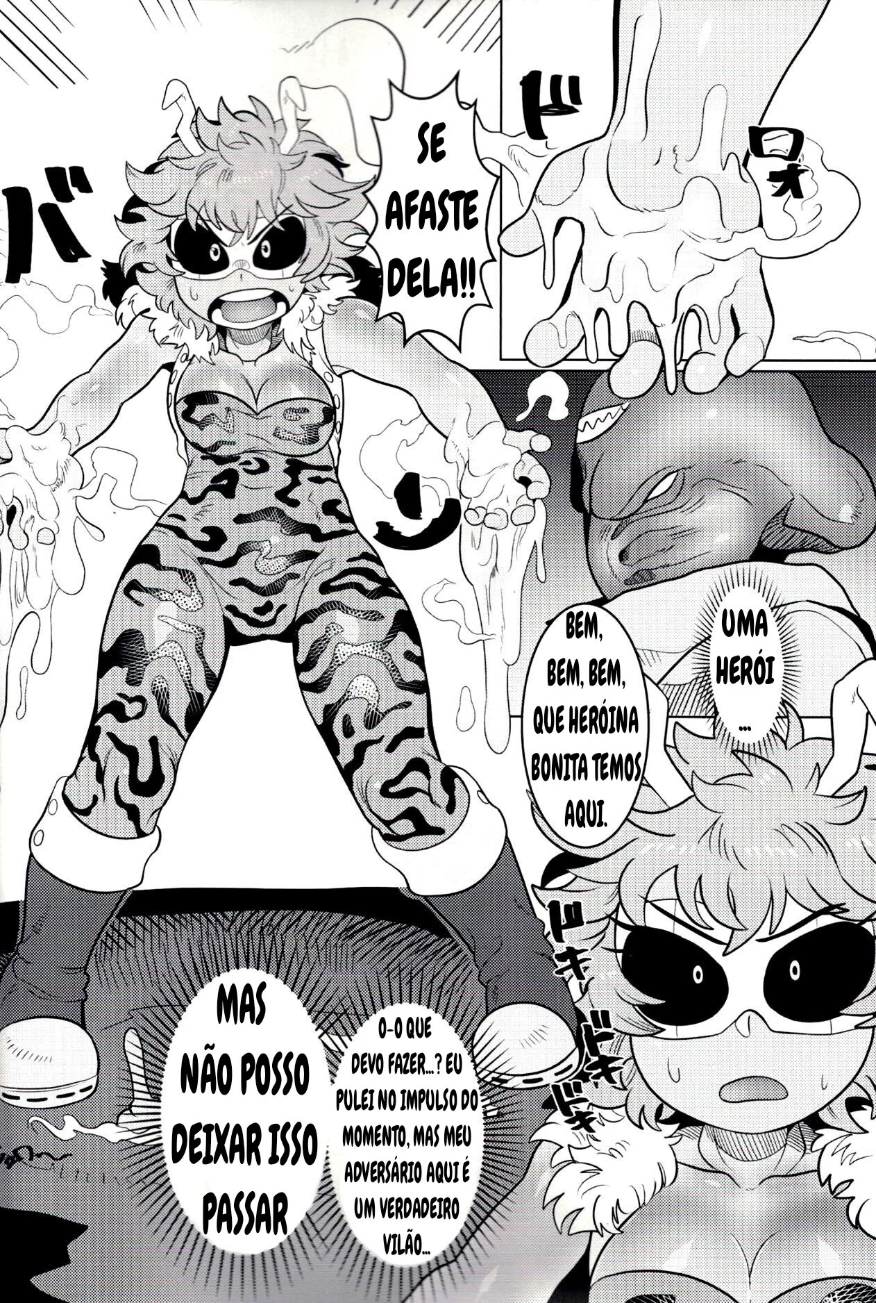 Mina Ashido contra o Vilão Abusador em My Hero Academia - Pica na Buceta da Piranha em Hentai HQ Brasileiro