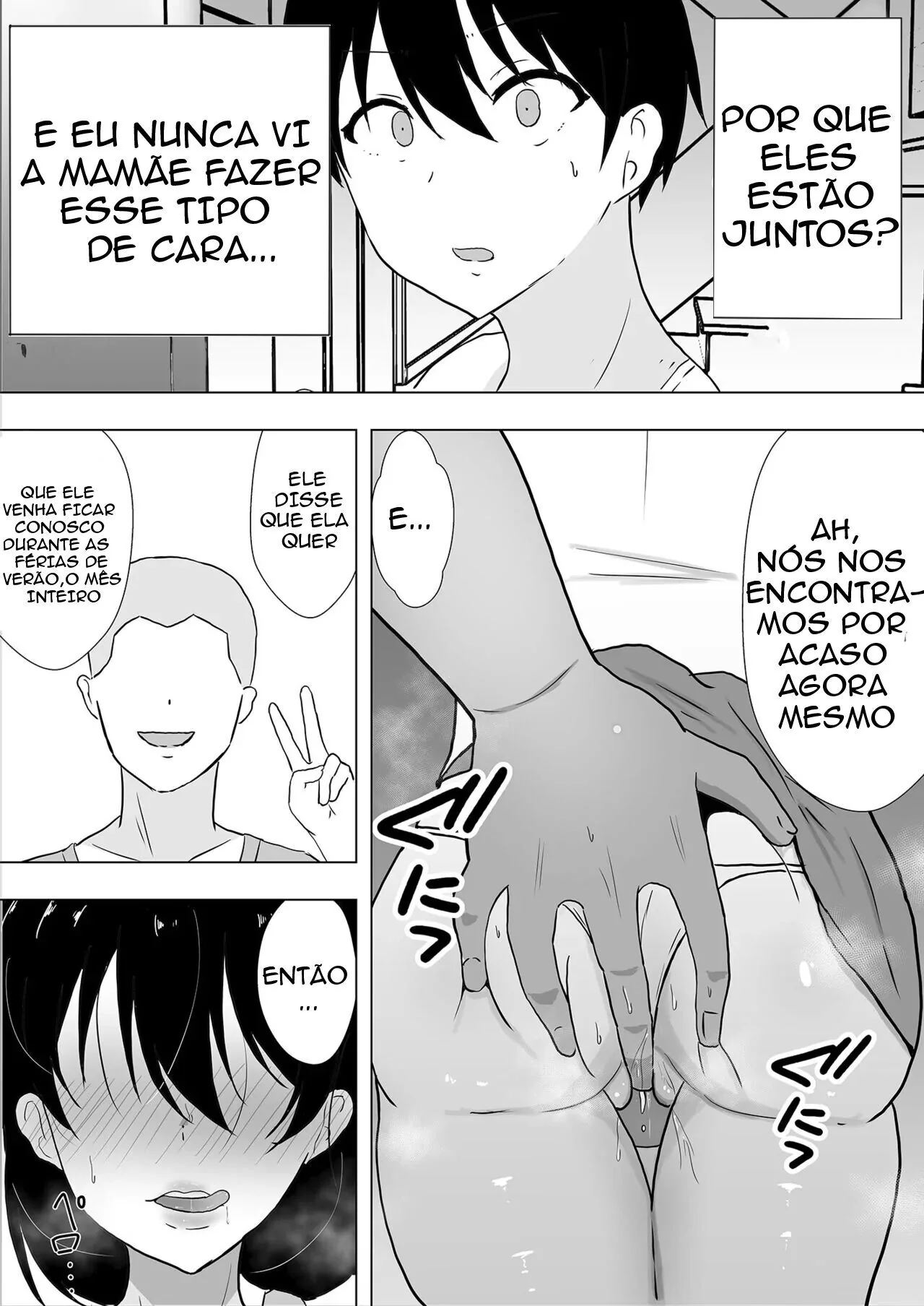 Minha Mãe, a Piranha da Buceta Quente, Dando para o Amigo do Filho em Hentai HQ Brasileiro