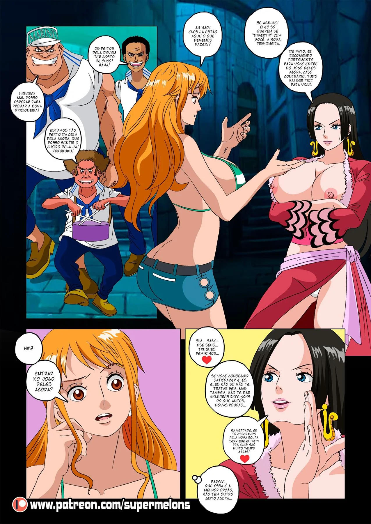 Nami Putinha do One Piece Hentai em Aventura Piranha em HQ Brasileiro