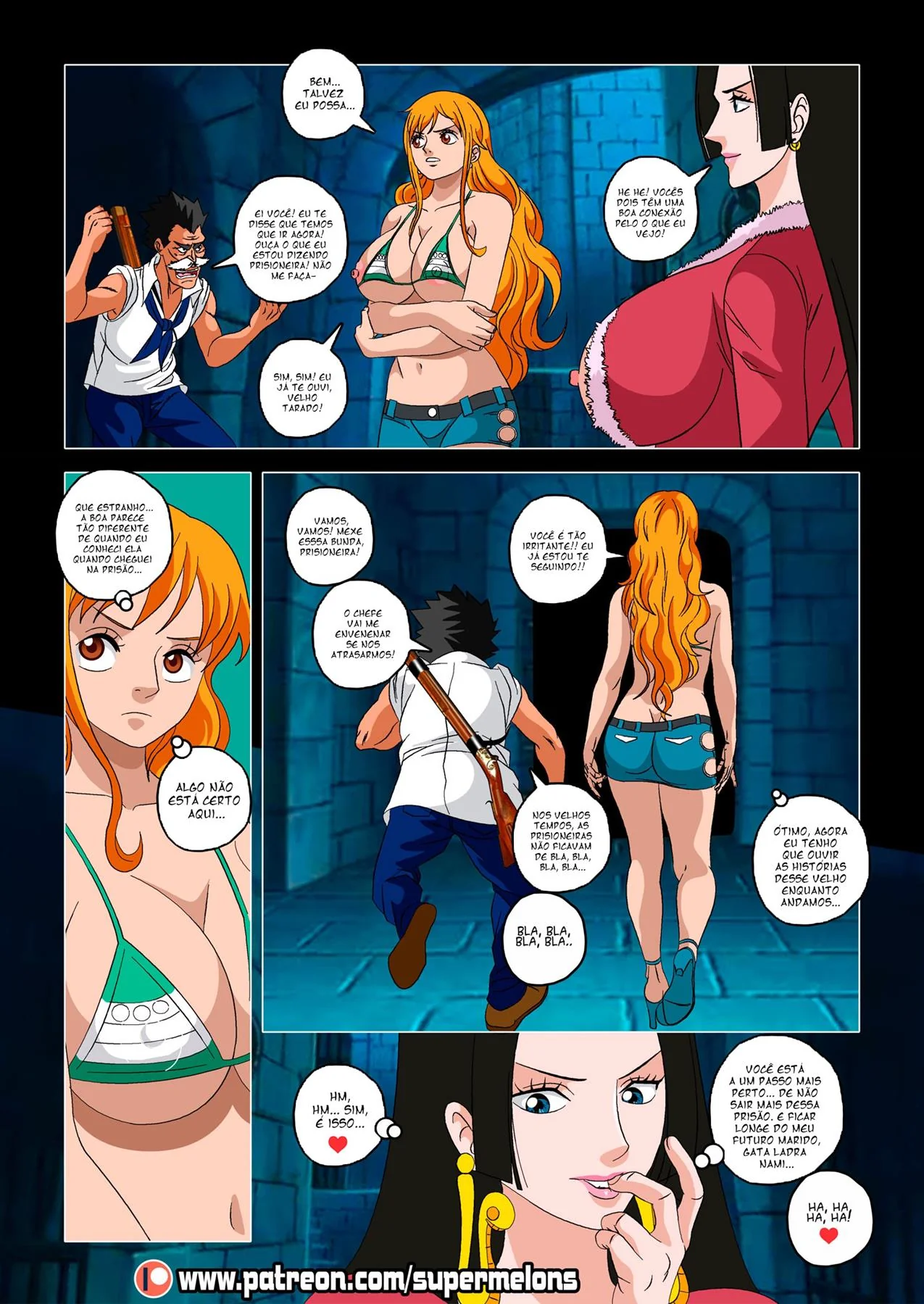 Nami Putinha do One Piece Hentai em Aventura Piranha em HQ Brasileiro