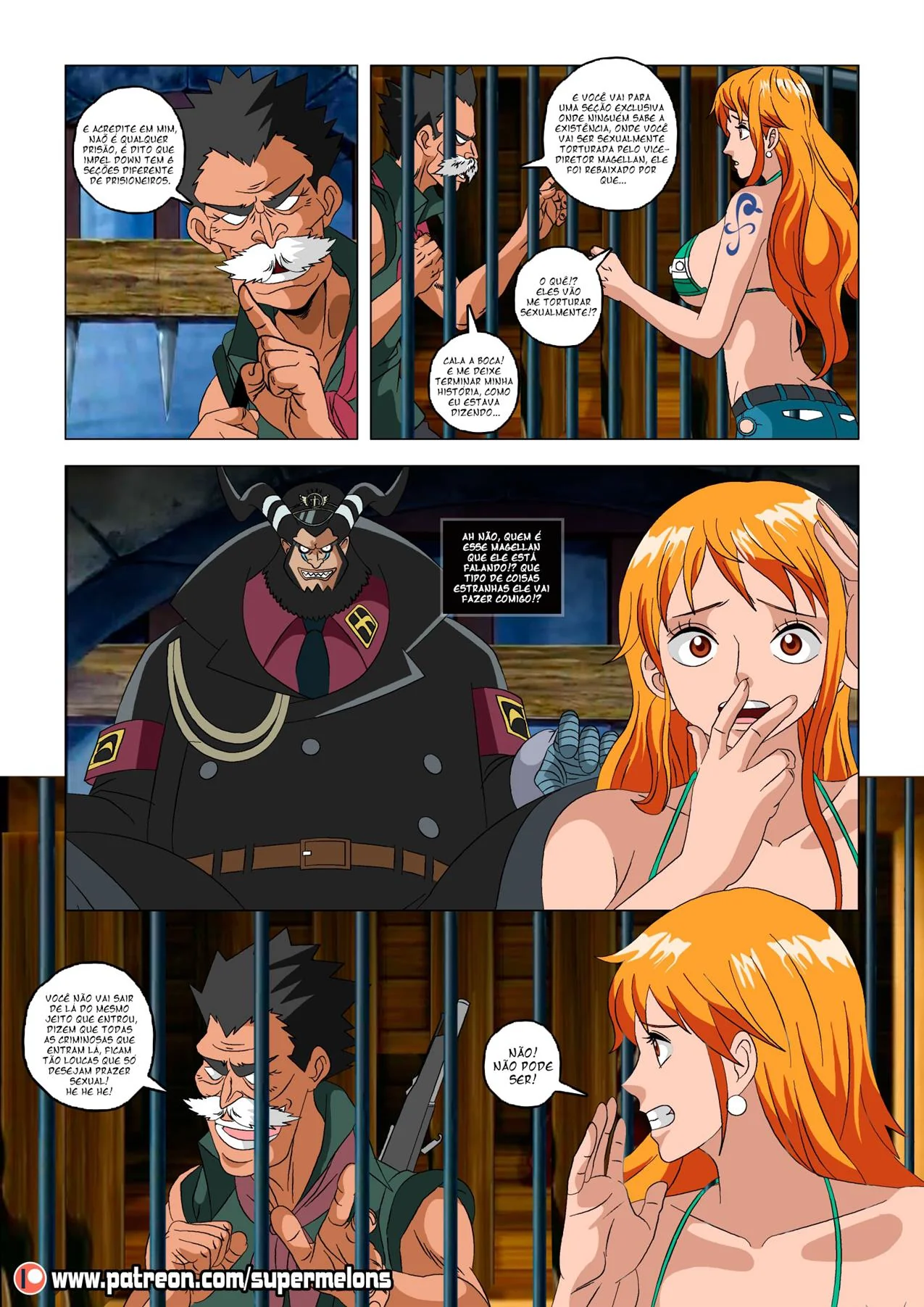 Nami Putinha do One Piece Hentai em Aventura Piranha em HQ Brasileiro