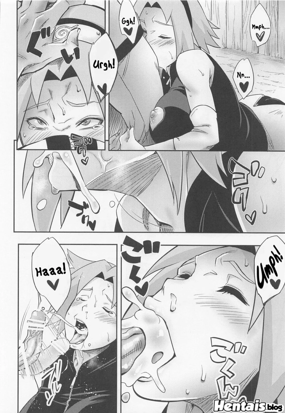 Naruto a rola da piranha da Sakura em uma super HQ de anime hentai