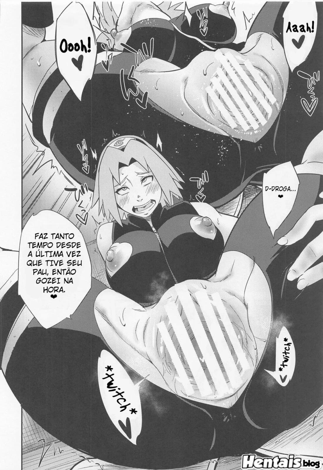 Naruto a rola da piranha da Sakura em uma super HQ de anime hentai