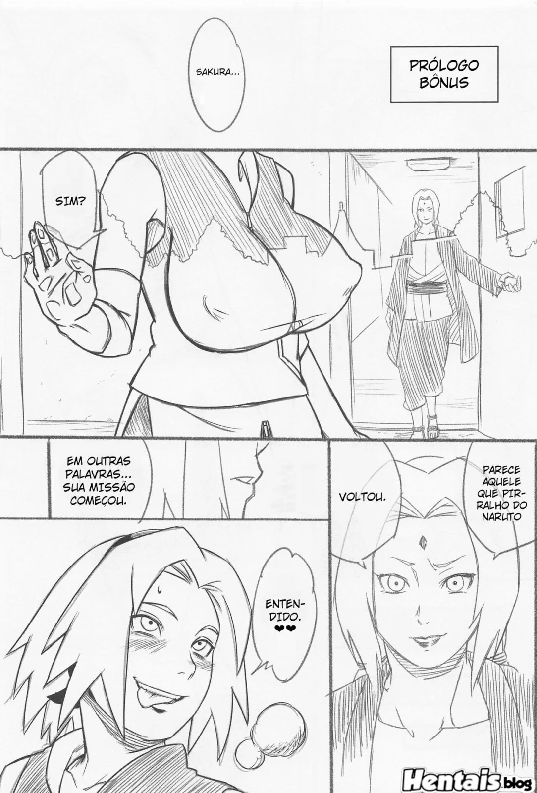 Naruto a rola da piranha da Sakura em uma super HQ de anime hentai