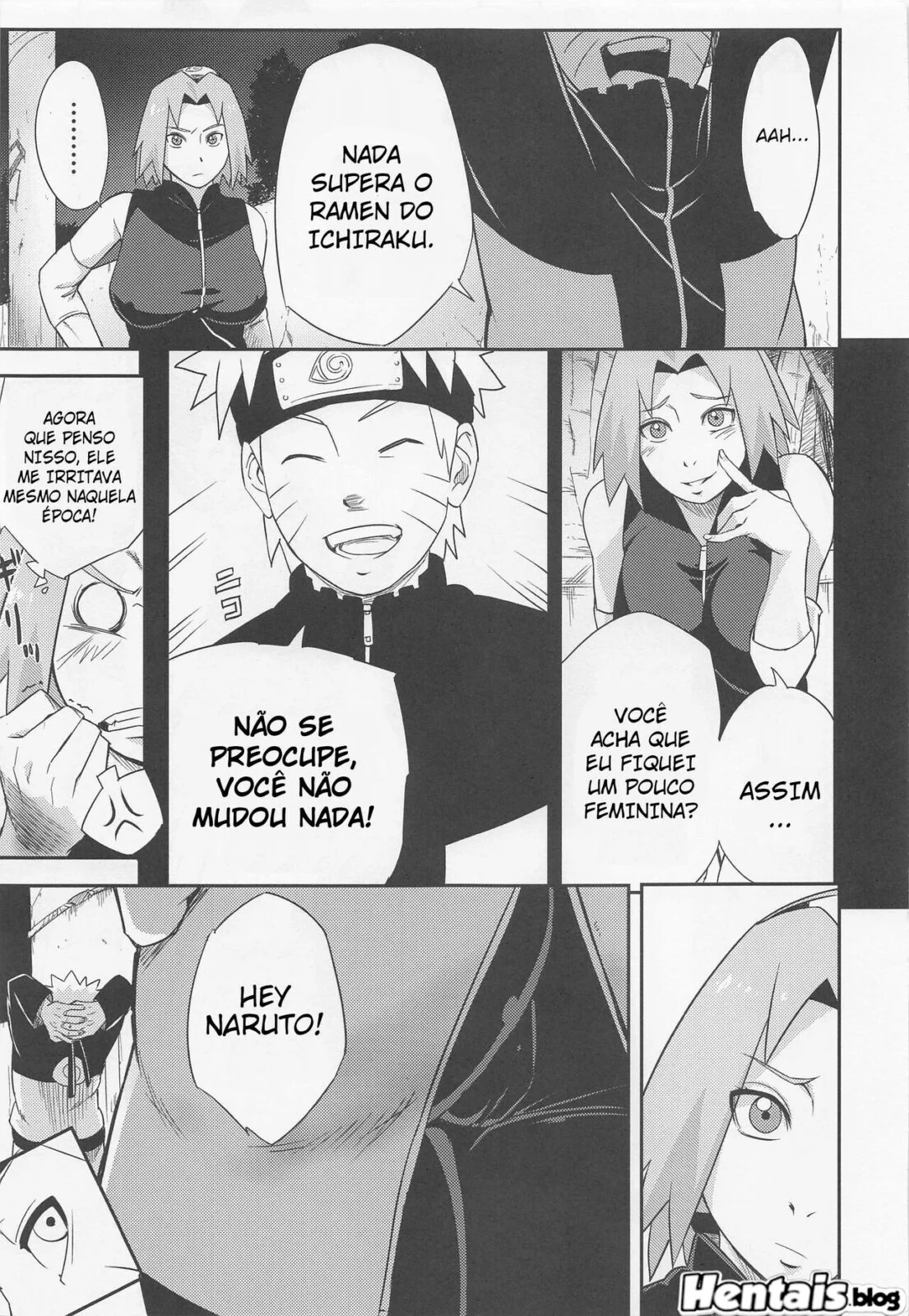 Naruto a rola da piranha da Sakura em uma super HQ de anime hentai