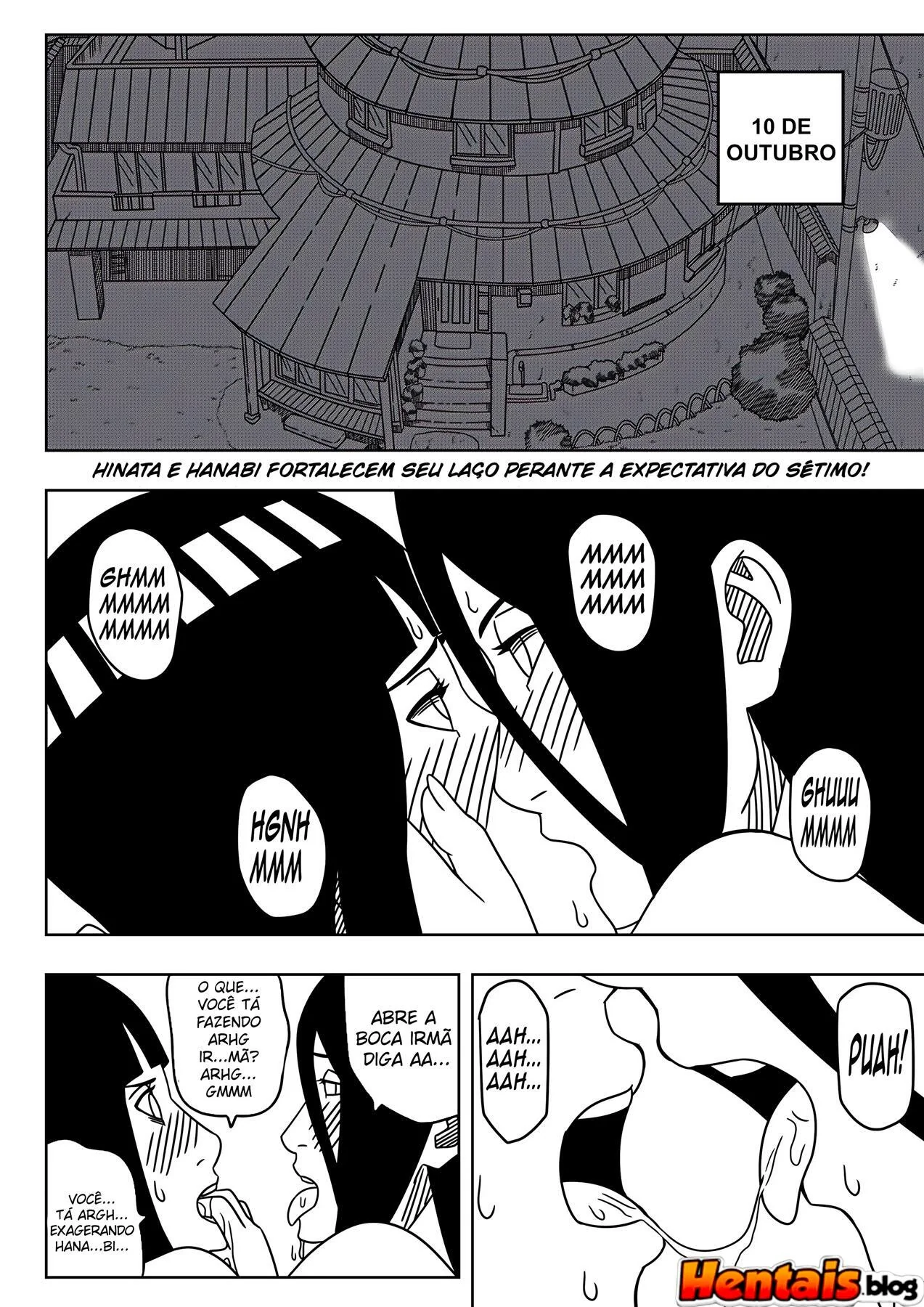 Naruto Comendo as Irmãs Hyuga em um Ménage Quente em HQ Brasileiro