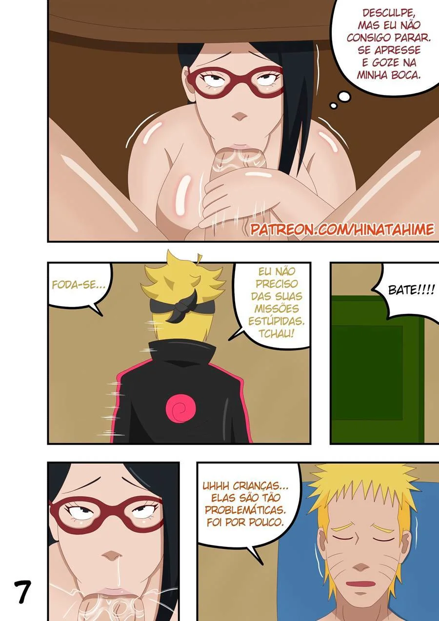 Naruto e sua família de piranhas fazendo incesto em HQ Brasileiro