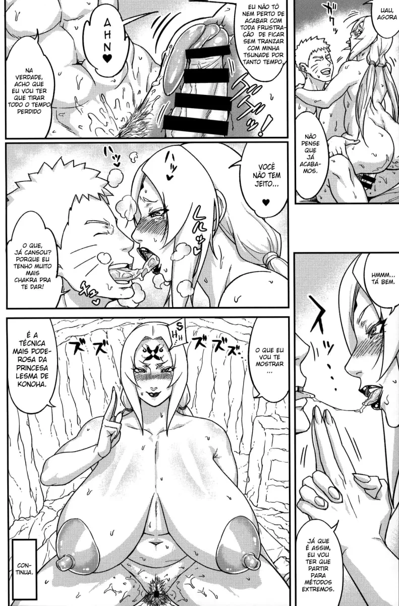 Naruto e Tsunade: Treinamento Secreto com a Piranha dos Peitões em HQ Brasileiro