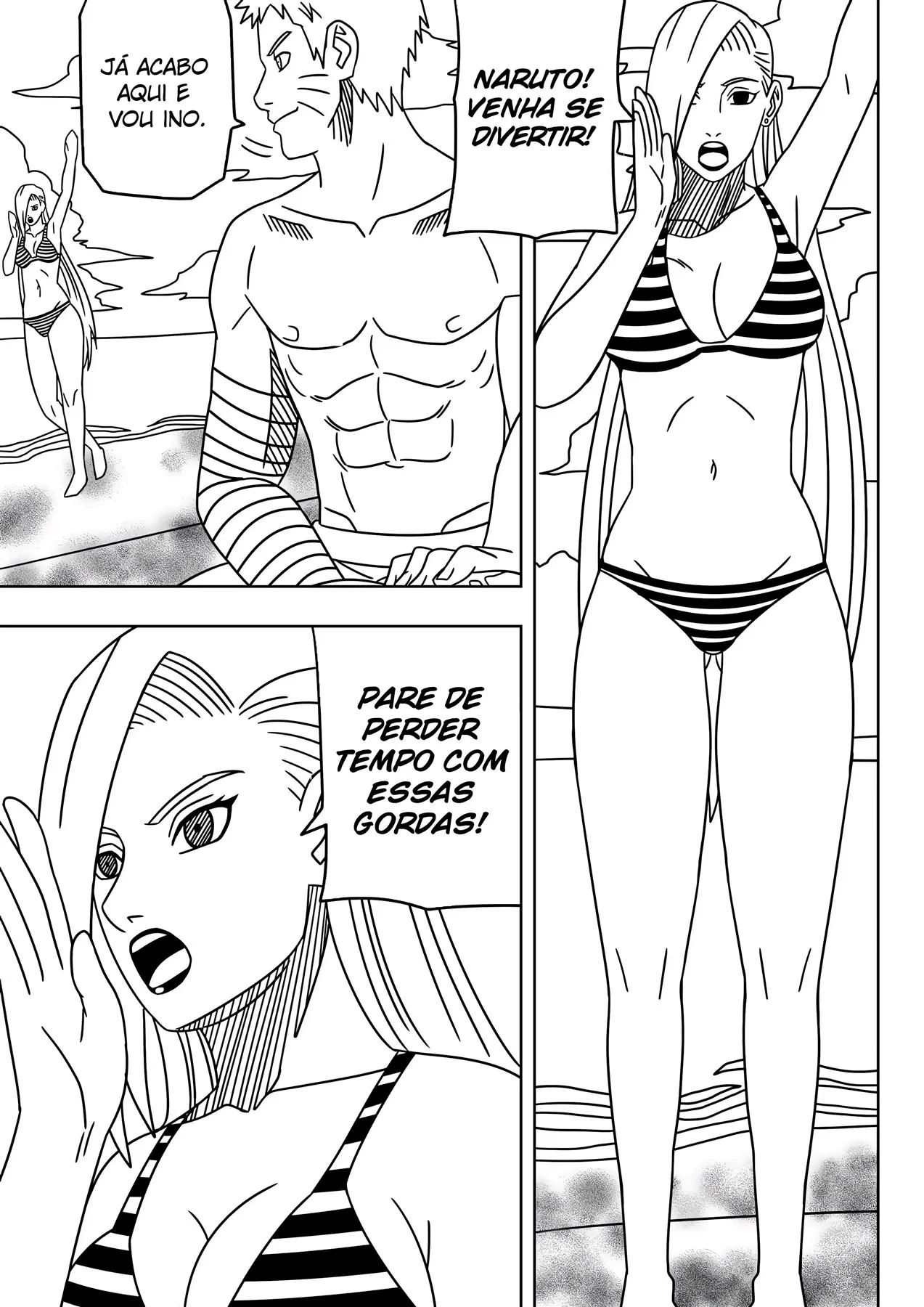 Naruto Hentai: Tsunade planeja engravidar o safado do Naruto na praia - Em Hentai HQ