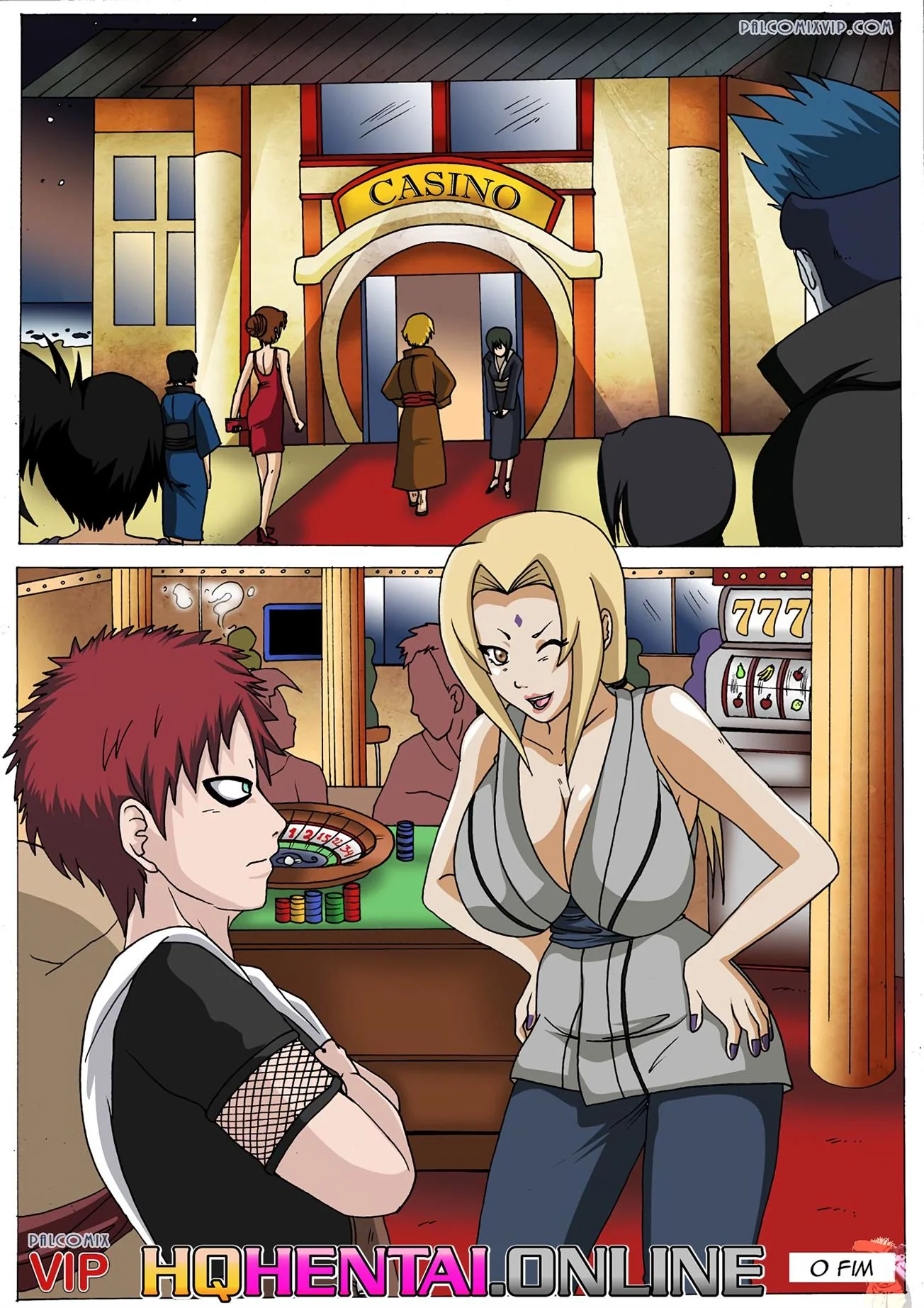 Naruto Pornô: O Grande Cassino da Tsunade - Gaara e suas habilidades fodásticas em HQ Brasileiro de Hentai