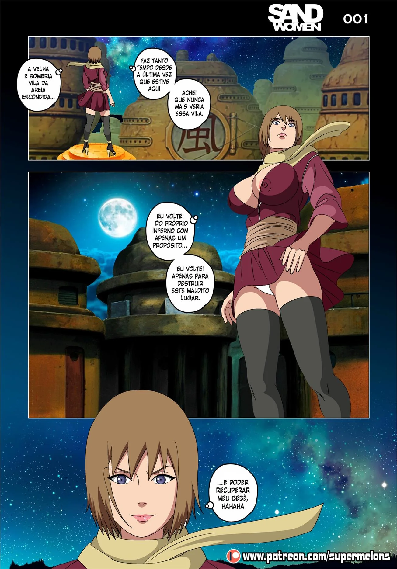 Naruto Pornô: Sakura e Ino Vadias da Vila da Areia em Hentai HQ