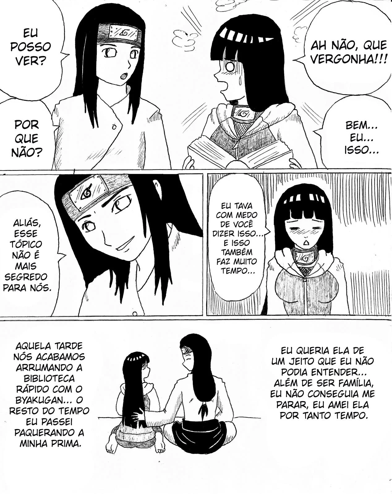 Neji se Aproxima da Irmã Piranha em Hentai HQ Brasileiro