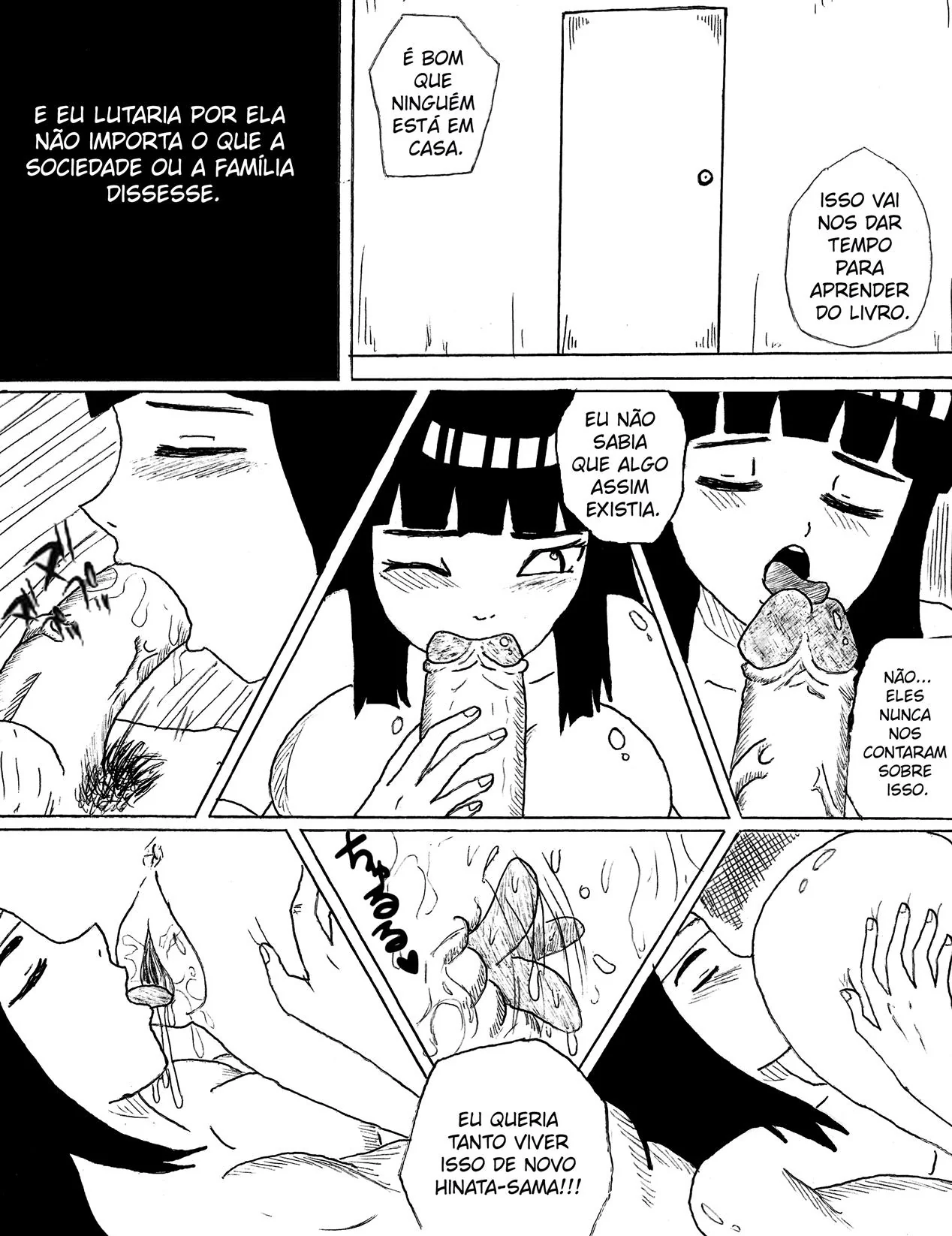 Neji se Aproxima da Irmã Piranha em Hentai HQ Brasileiro